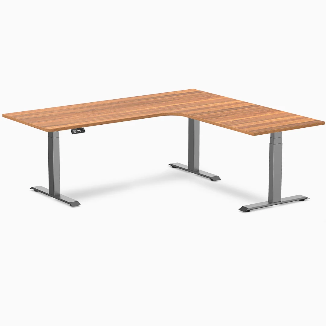 Desky L-Shape Melamine Sit Stand Desk - Image 29