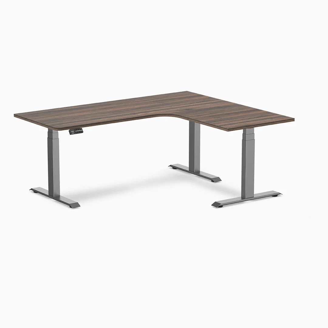 Desky L-Shape Melamine Sit Stand Desk - Image 30