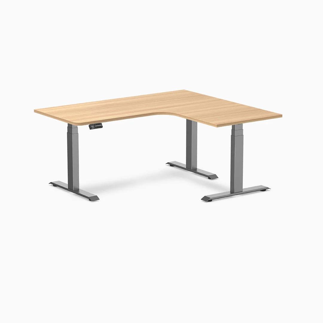 Desky L-Shape Melamine Sit Stand Desk - Image 32