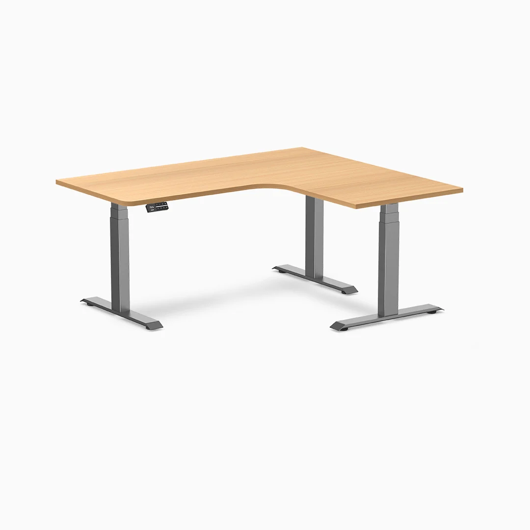 Desky L-Shape Melamine Sit Stand Desk - Image 35