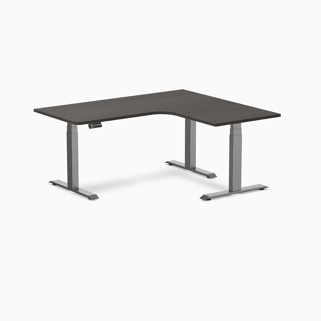 Desky L-Shape Melamine Sit Stand Desk - Image 38