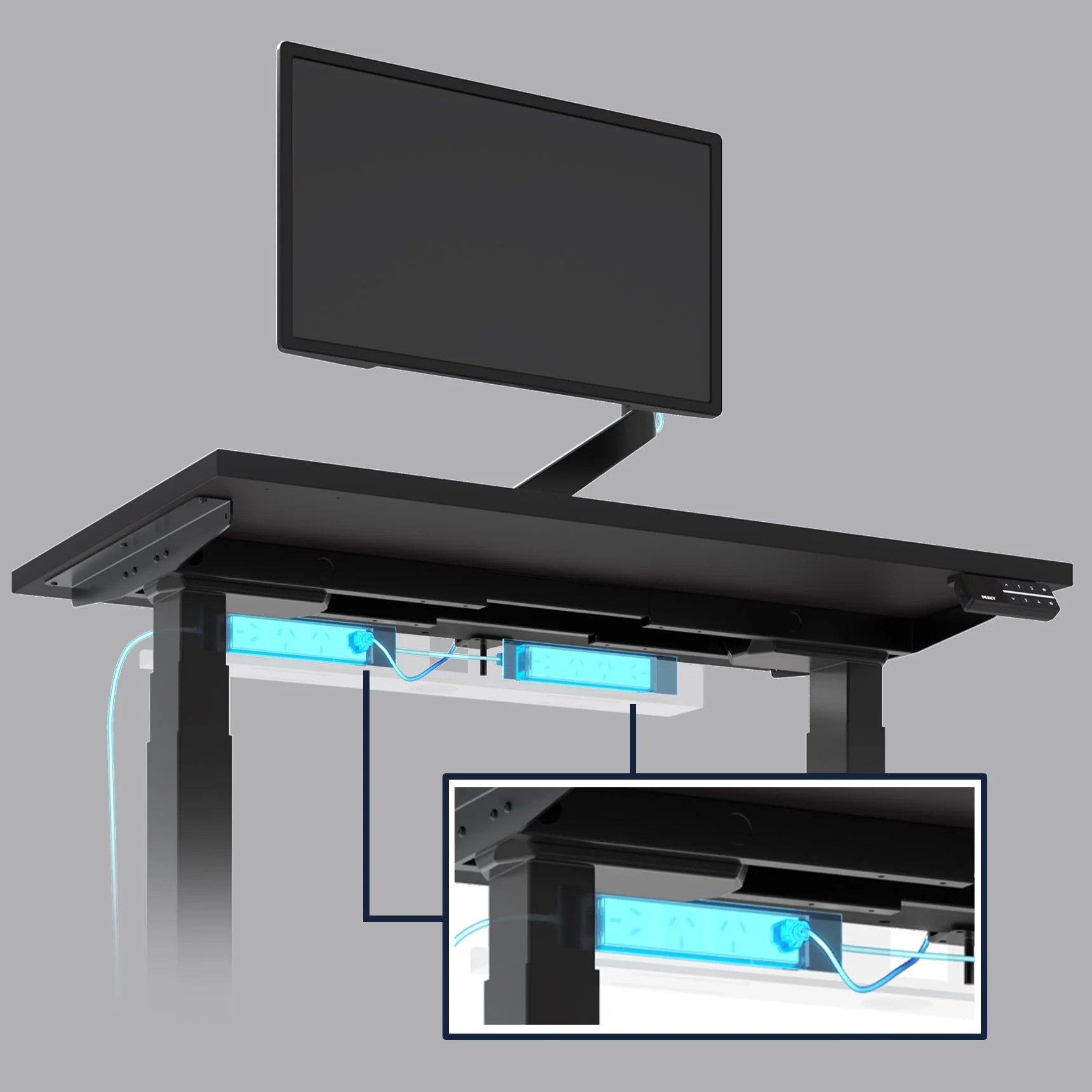 Desky Mini Cable & Power Tray - Image 3