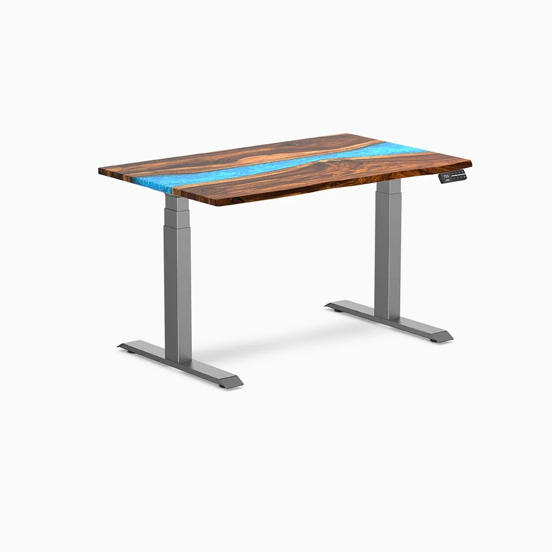 Desky Dual Resin Hardwood Sit Stand Desk - Image 12