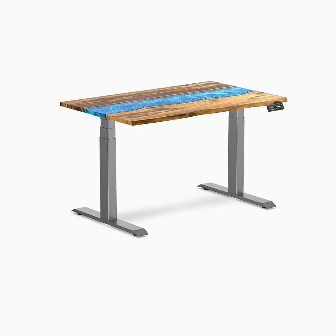 Desky Dual Resin Hardwood Sit Stand Desk - Image 16