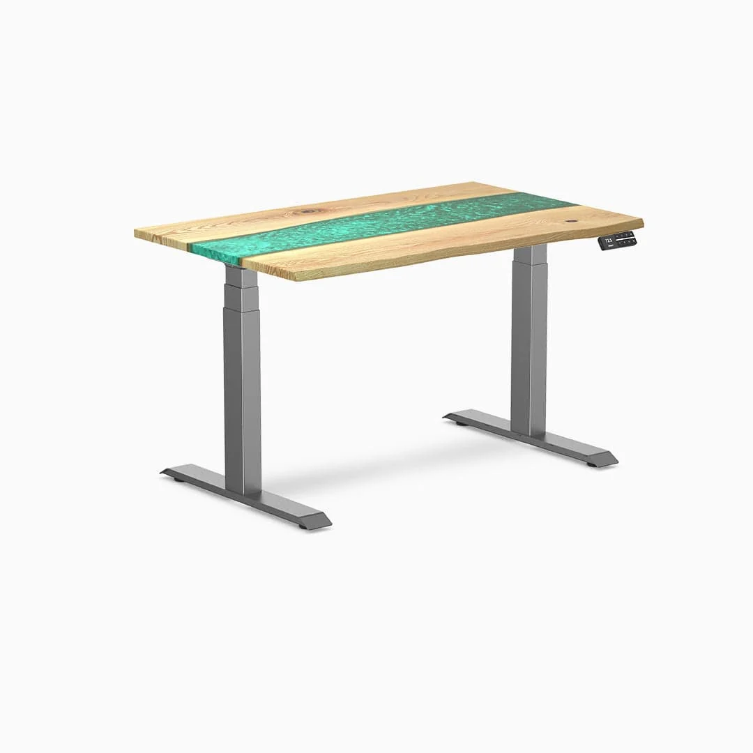 Desky Dual Resin Hardwood Sit Stand Desk - Image 20