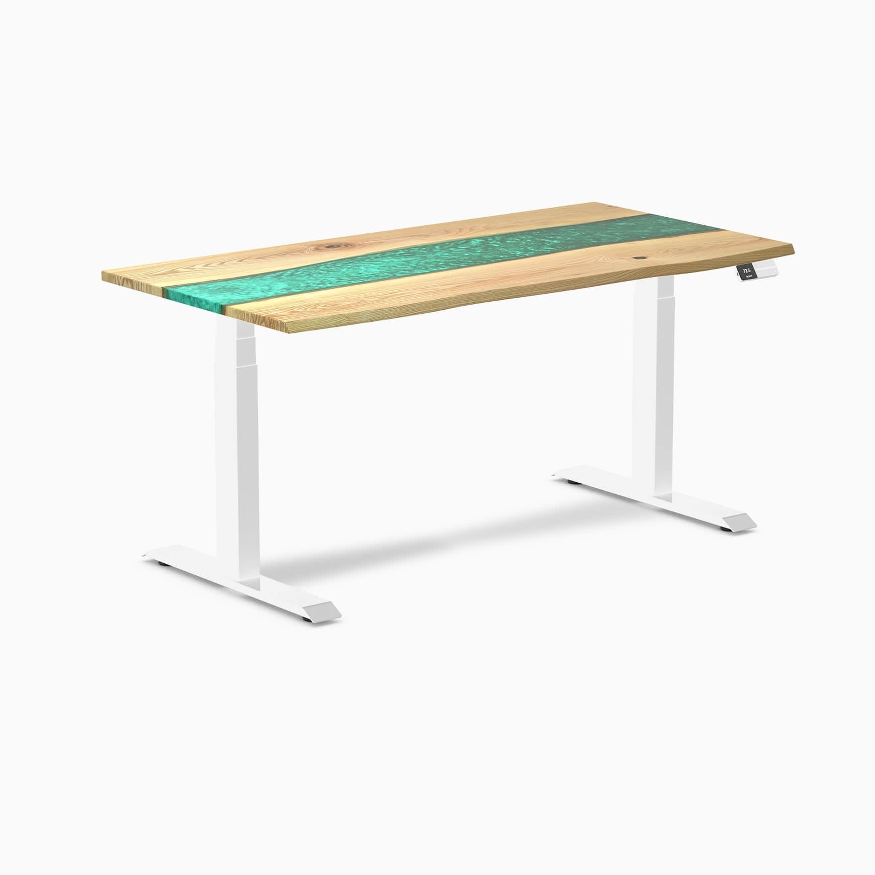 Desky Dual Resin Hardwood Sit Stand Desk - Image 64