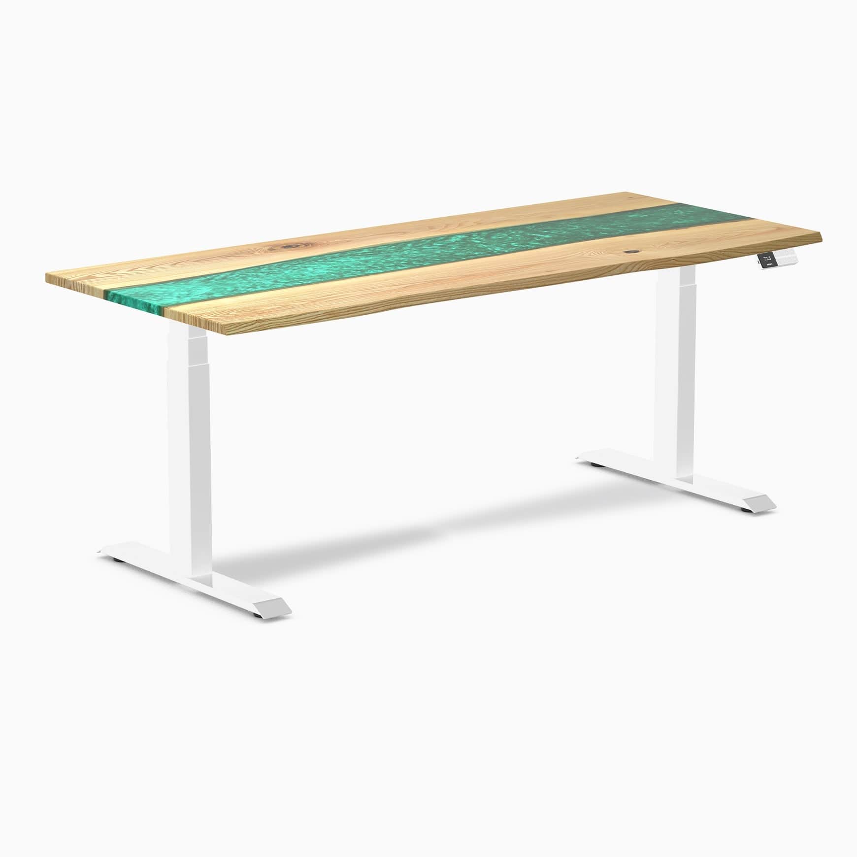 Desky Dual Resin Hardwood Sit Stand Desk - Image 67