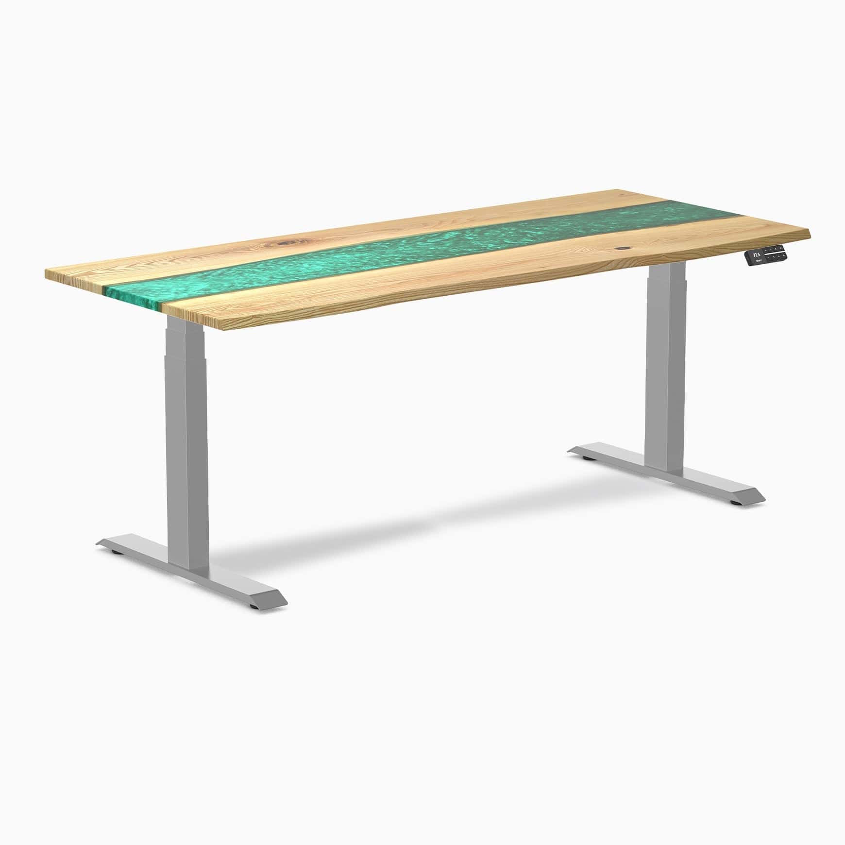 Desky Dual Resin Hardwood Sit Stand Desk - Image 68