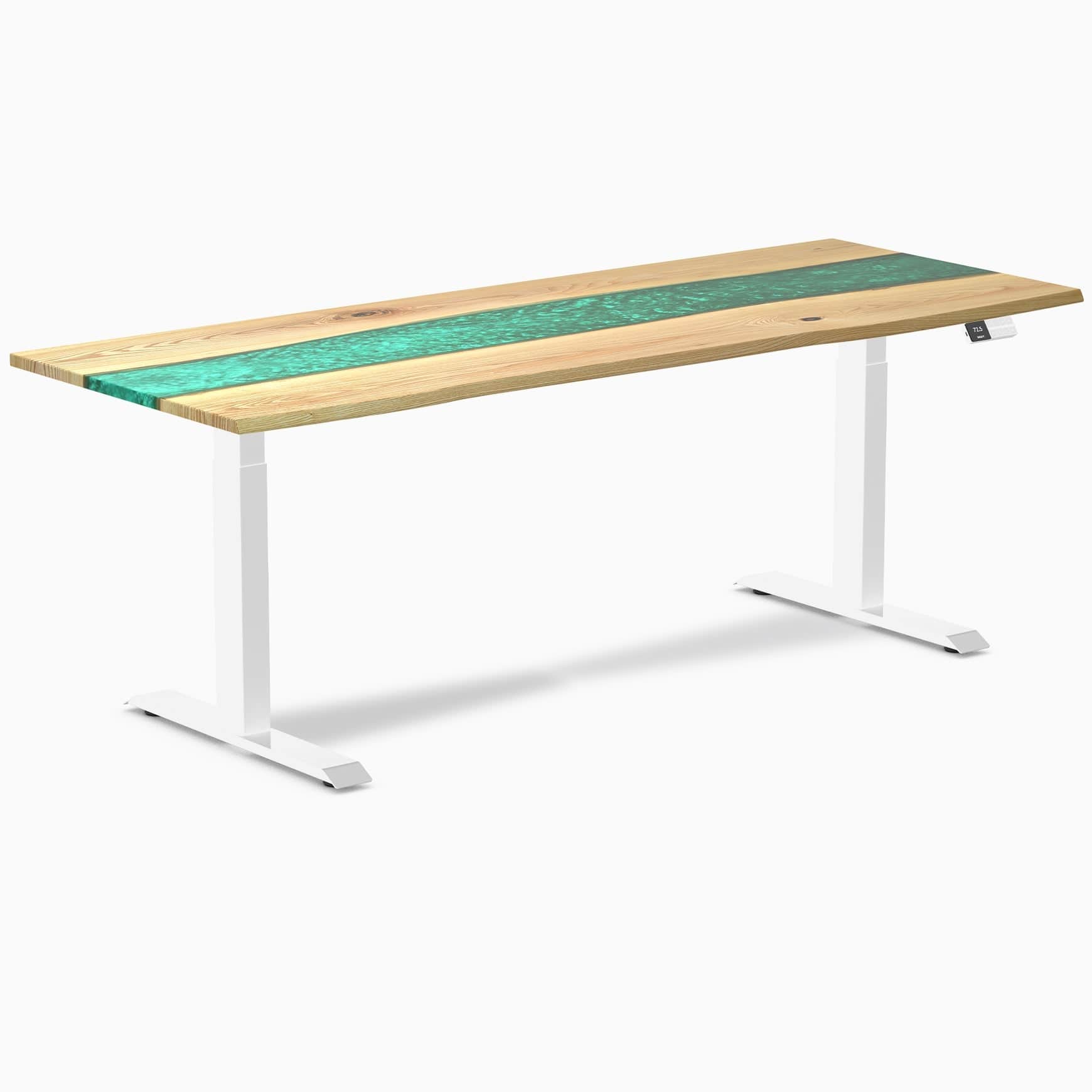 Desky Dual Resin Hardwood Sit Stand Desk - Image 70