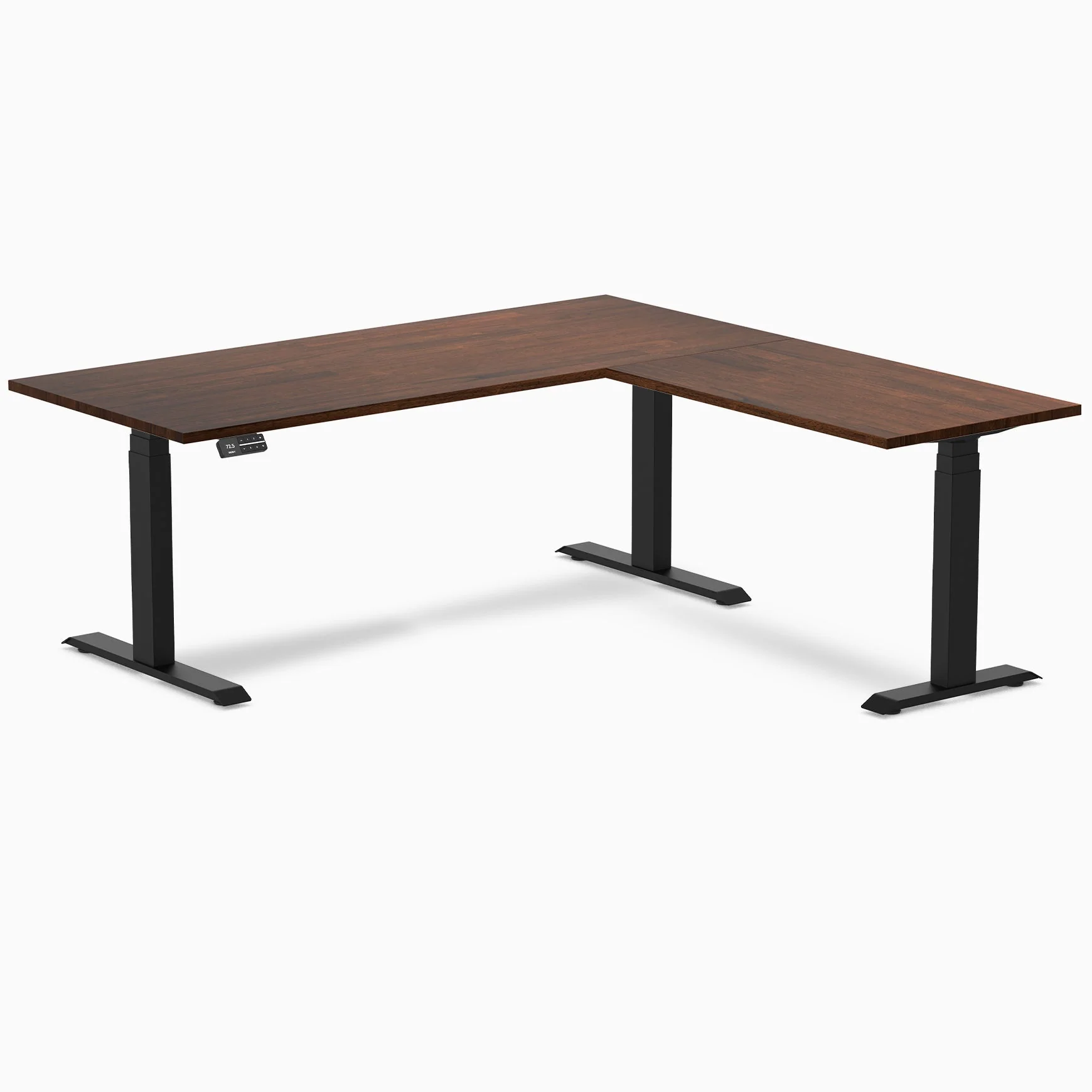 Desky Rubberwood L-Shape Sit Stand Desk - Image 21