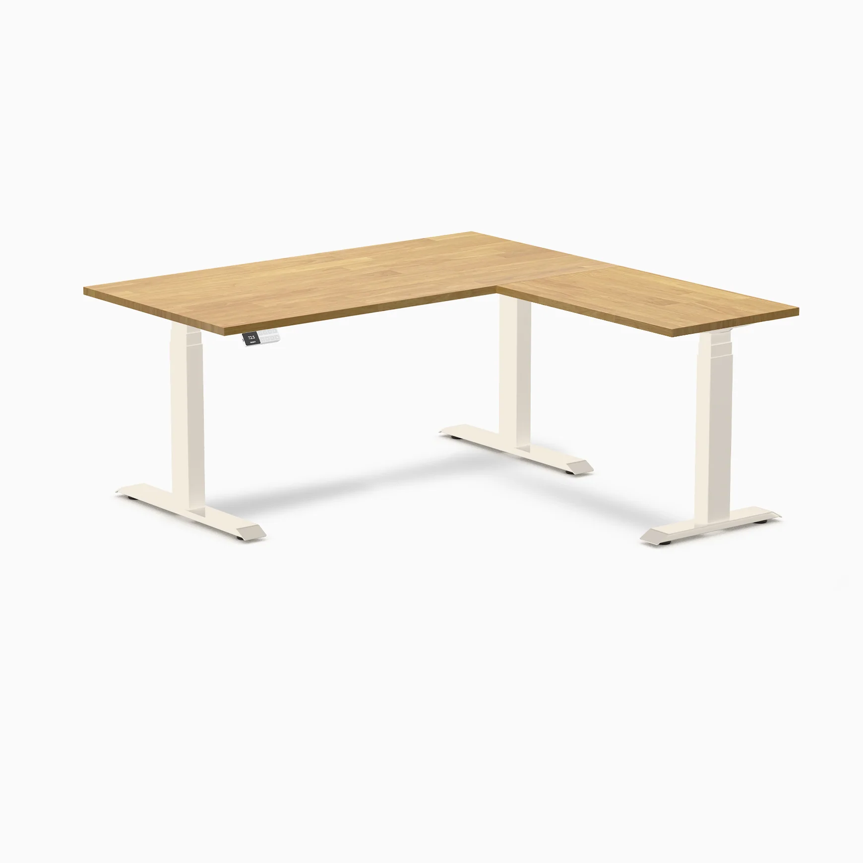 Desky Rubberwood L-Shape Sit Stand Desk - Image 31