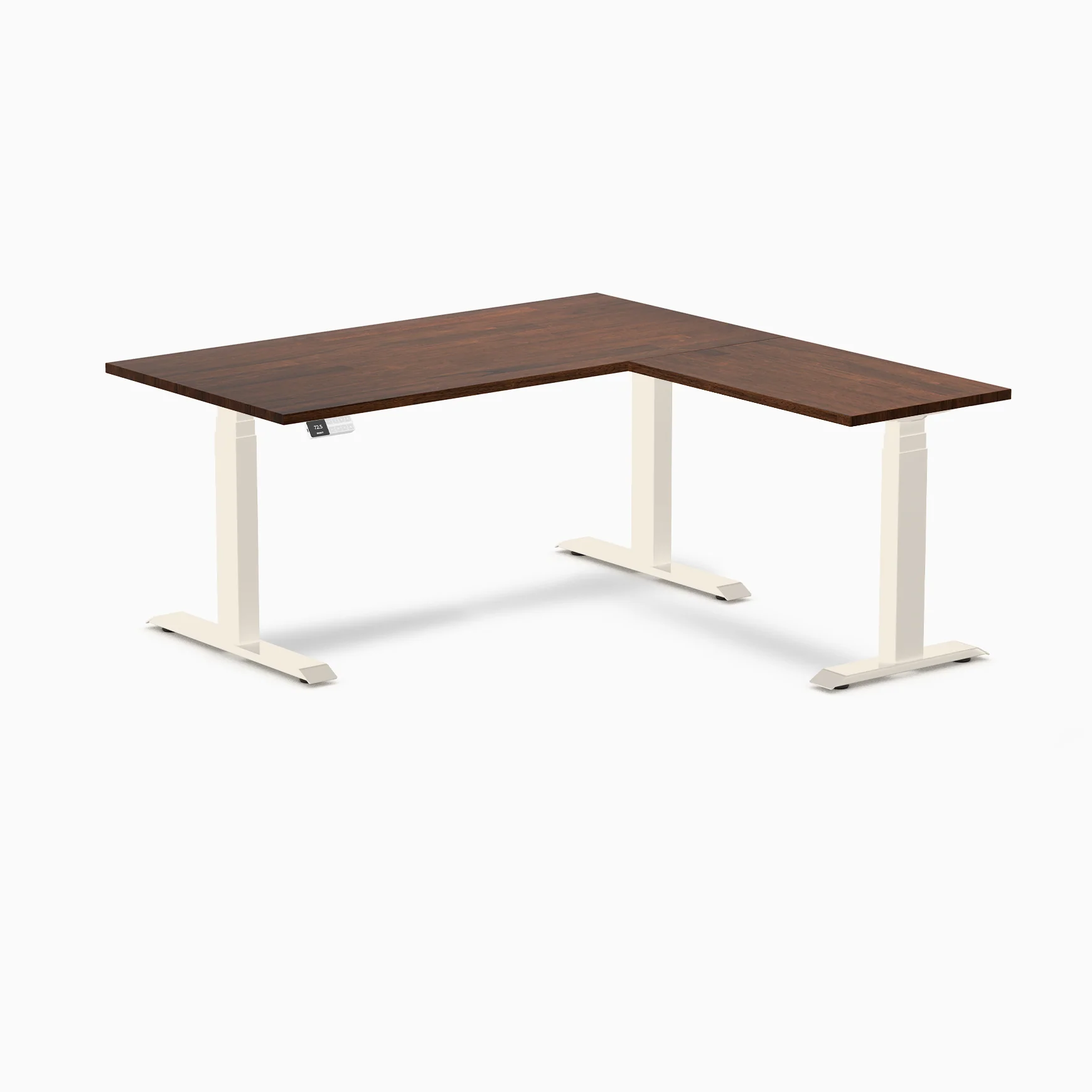 Desky Rubberwood L-Shape Sit Stand Desk - Image 33