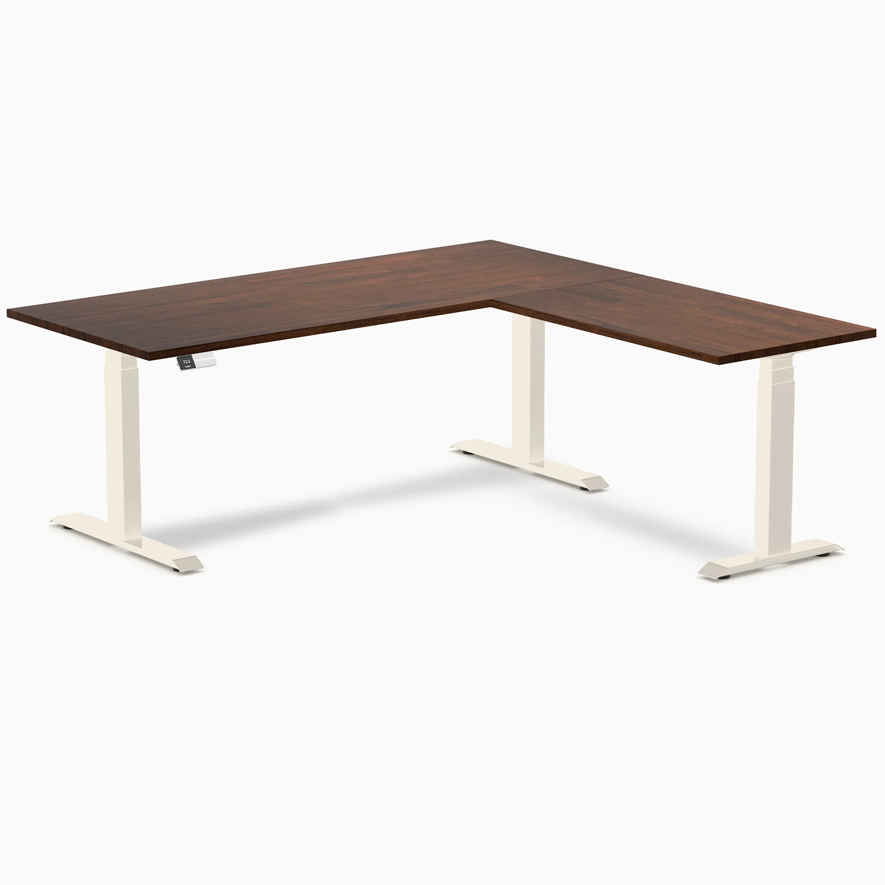 Desky Rubberwood L-Shape Sit Stand Desk - Image 34