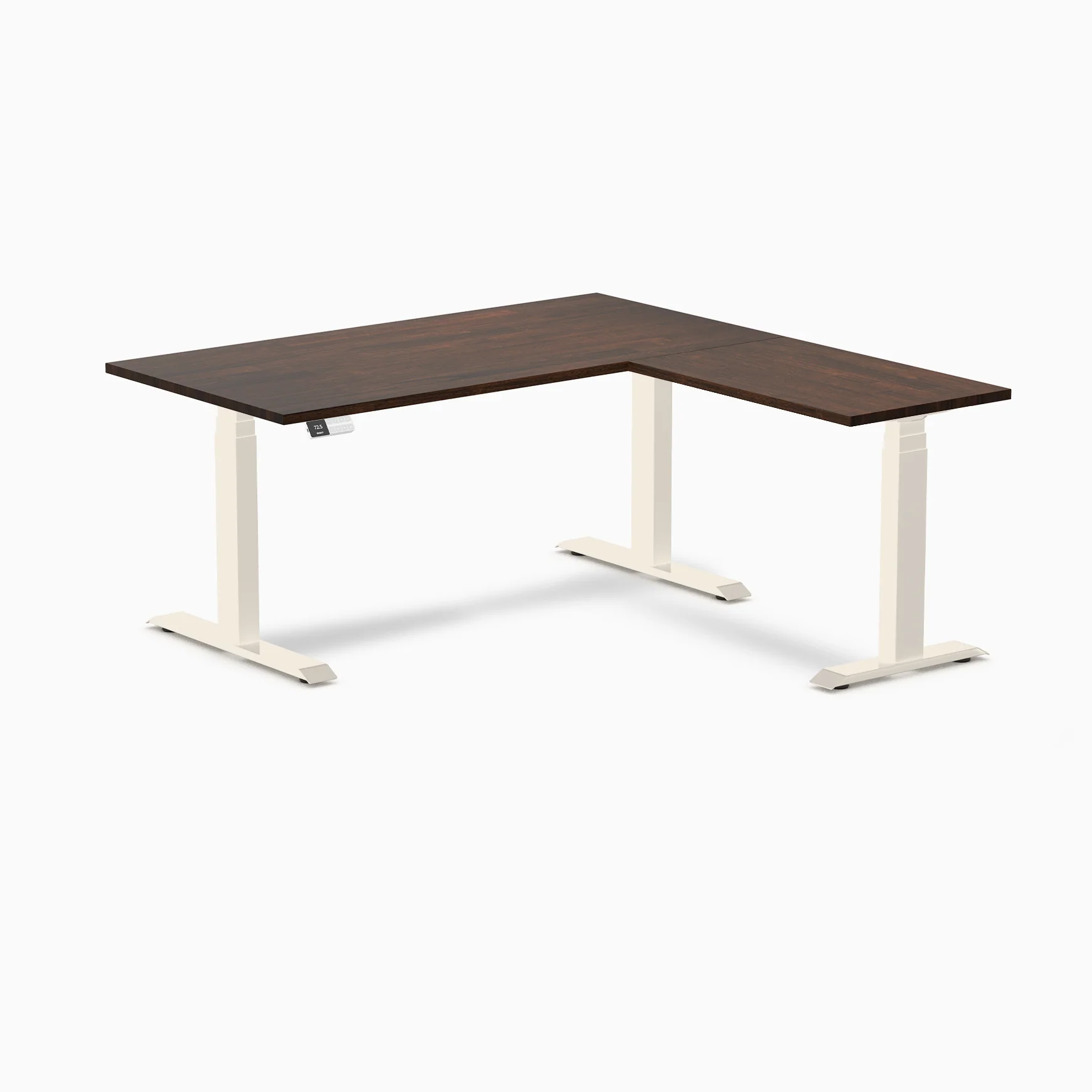 Desky Rubberwood L-Shape Sit Stand Desk - Image 35