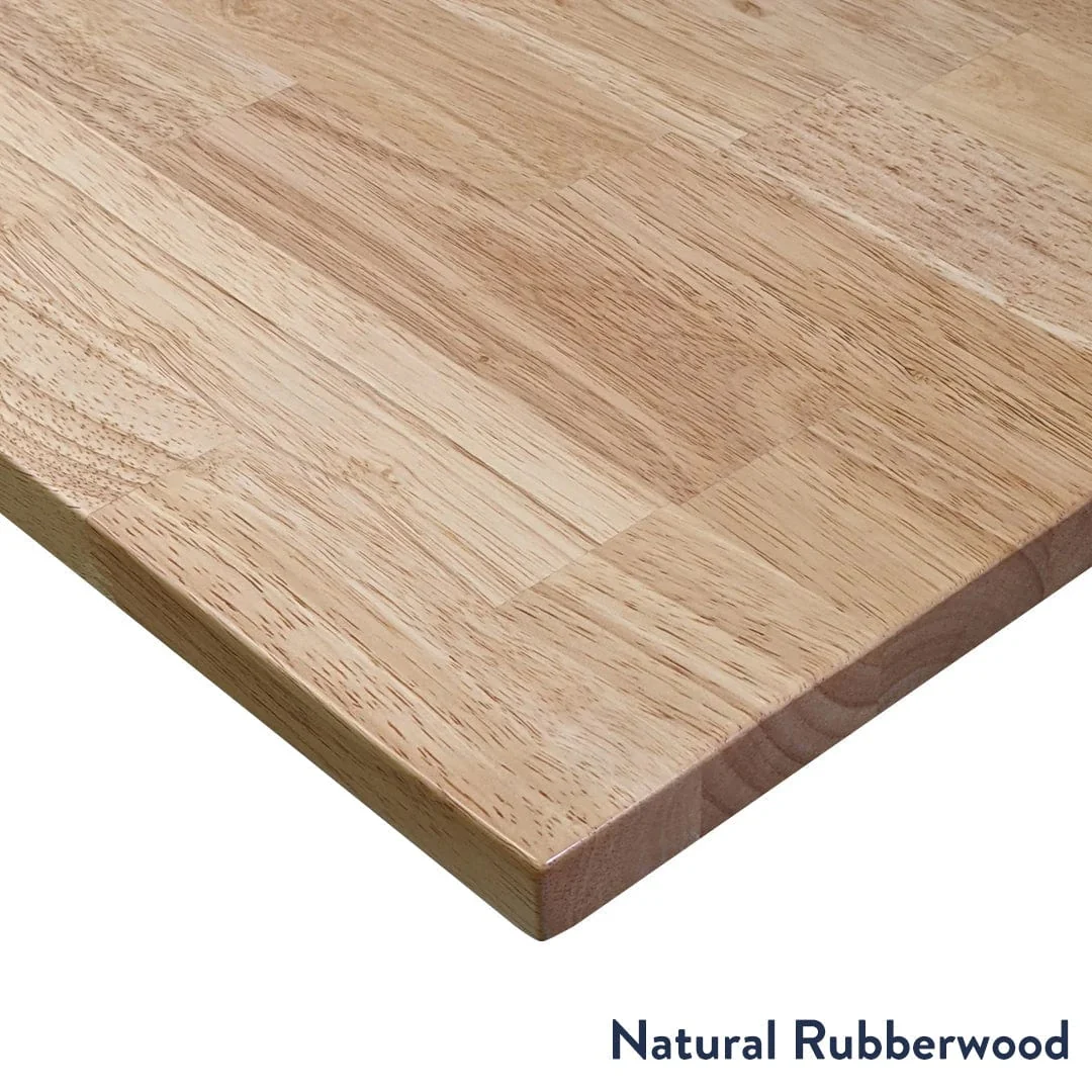 Desky Rubberwood L-Shape Sit Stand Desk - Image 4