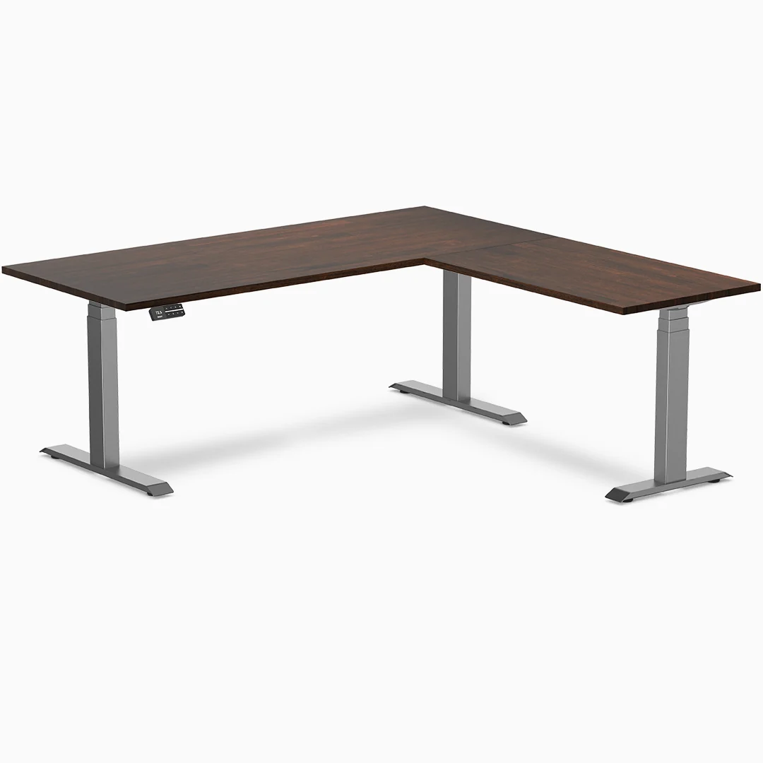 Desky Rubberwood L-Shape Sit Stand Desk - Image 8