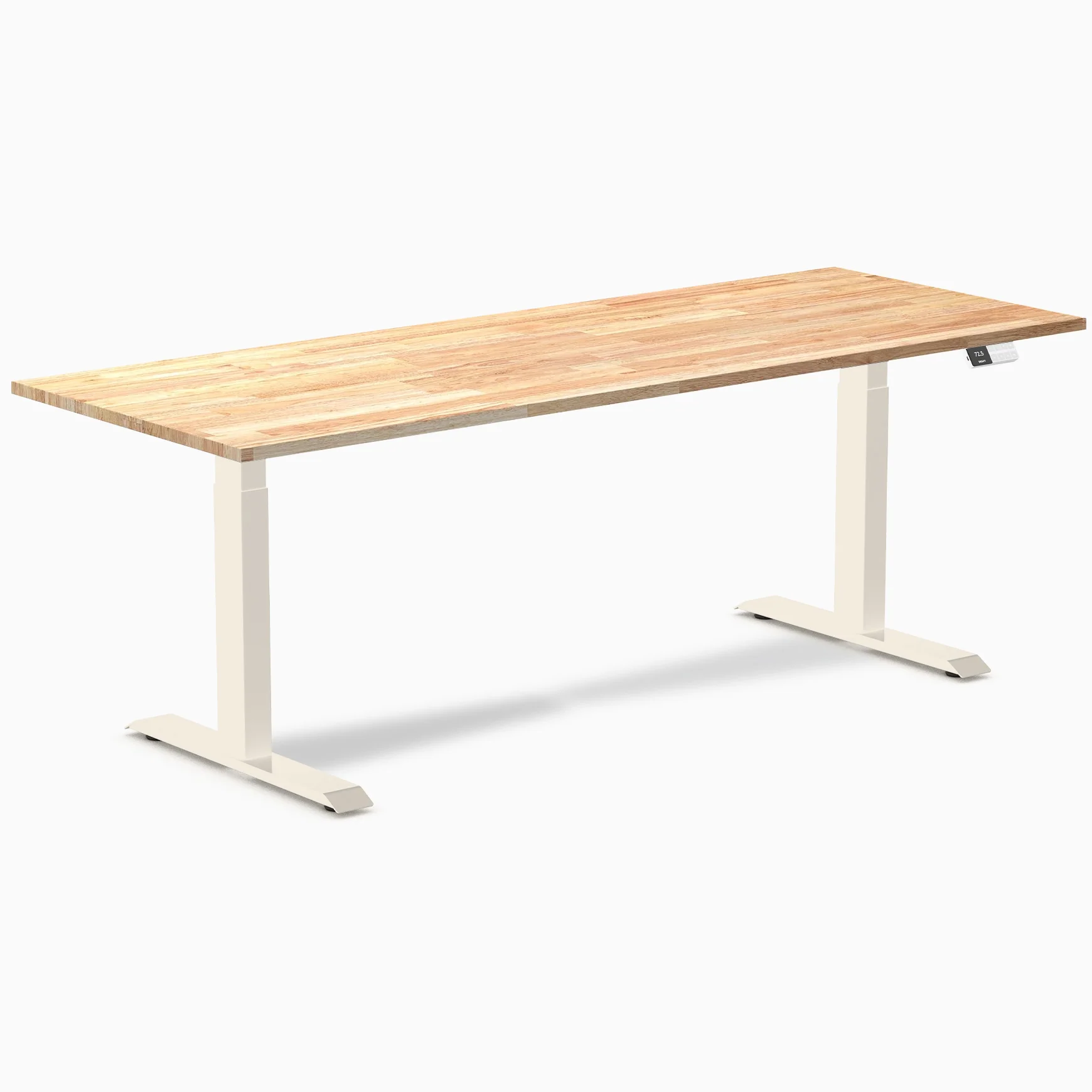 Desky Dual Rubberwood Sit Stand Desk - Image 91