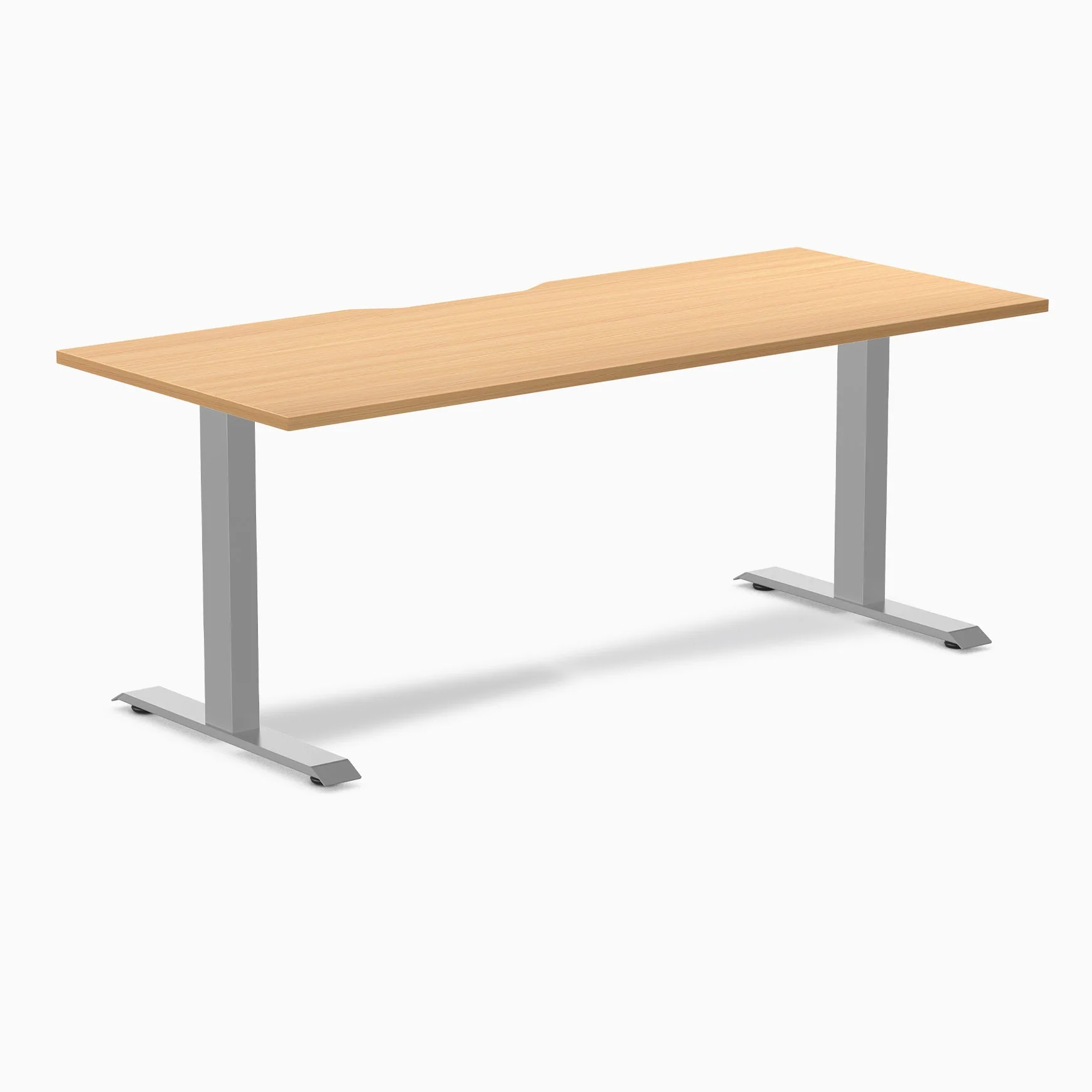 Desky Zero Scalloped Melamine Office Desk - Image 100