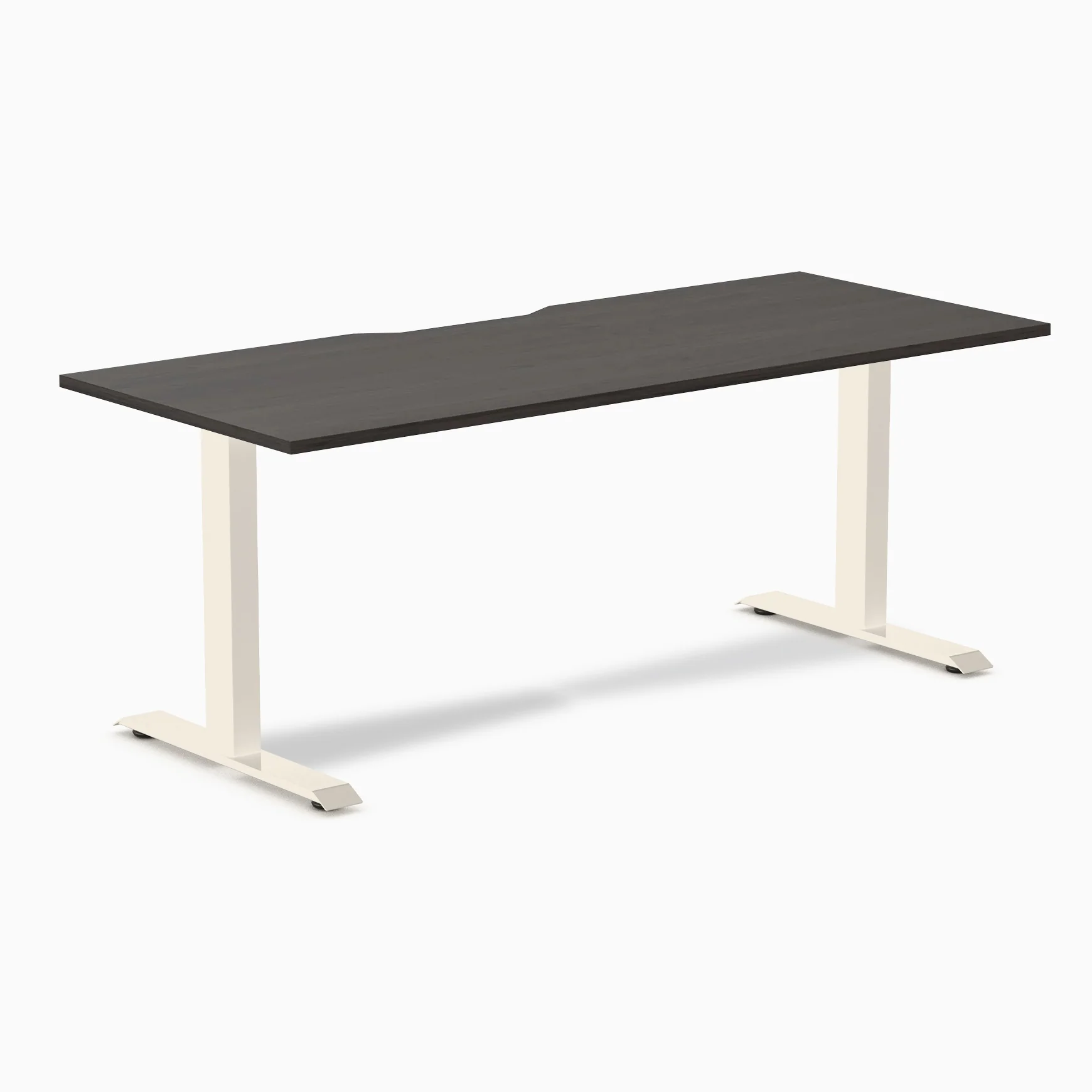 Desky Zero Scalloped Melamine Office Desk - Image 112