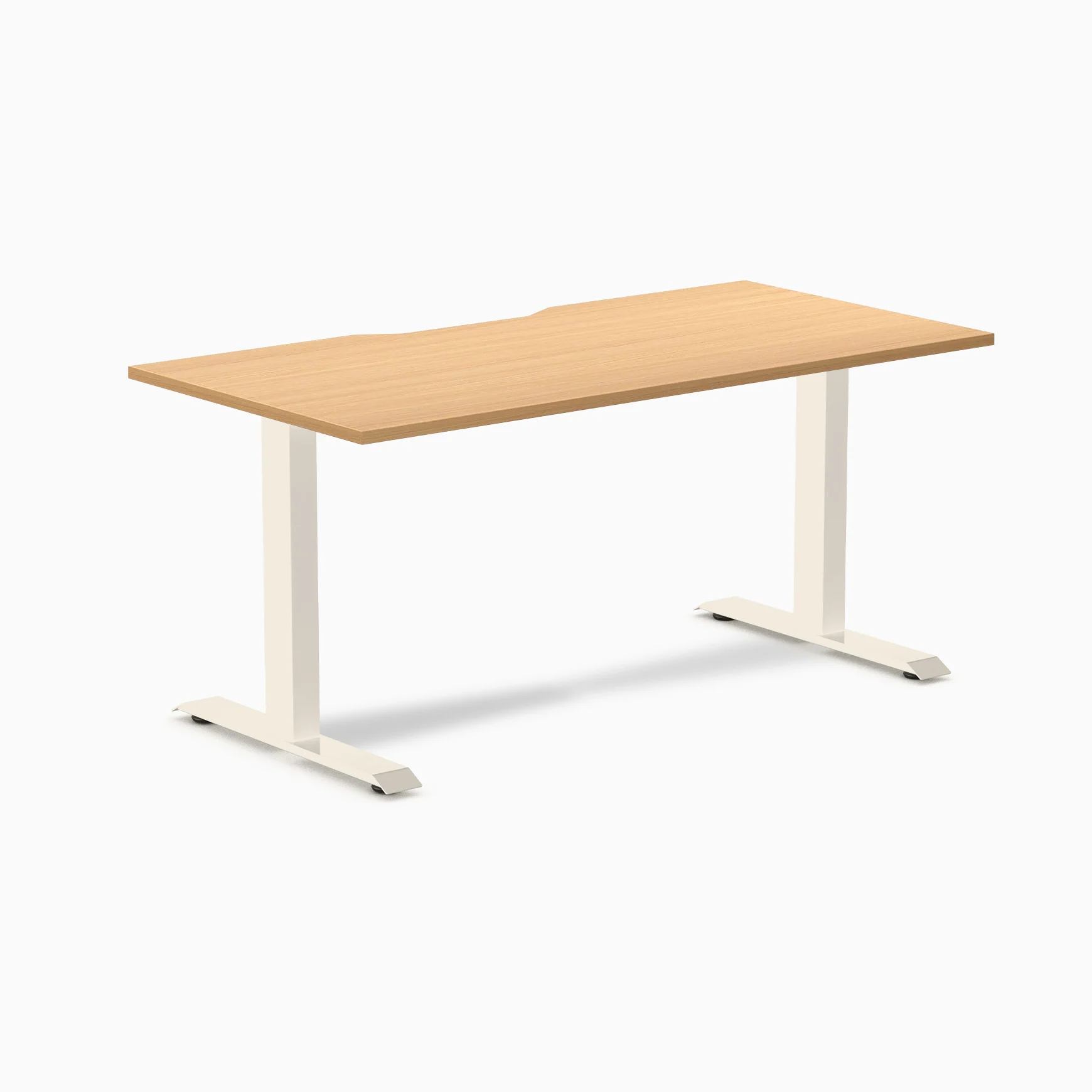 Desky Zero Scalloped Melamine Office Desk - Image 117