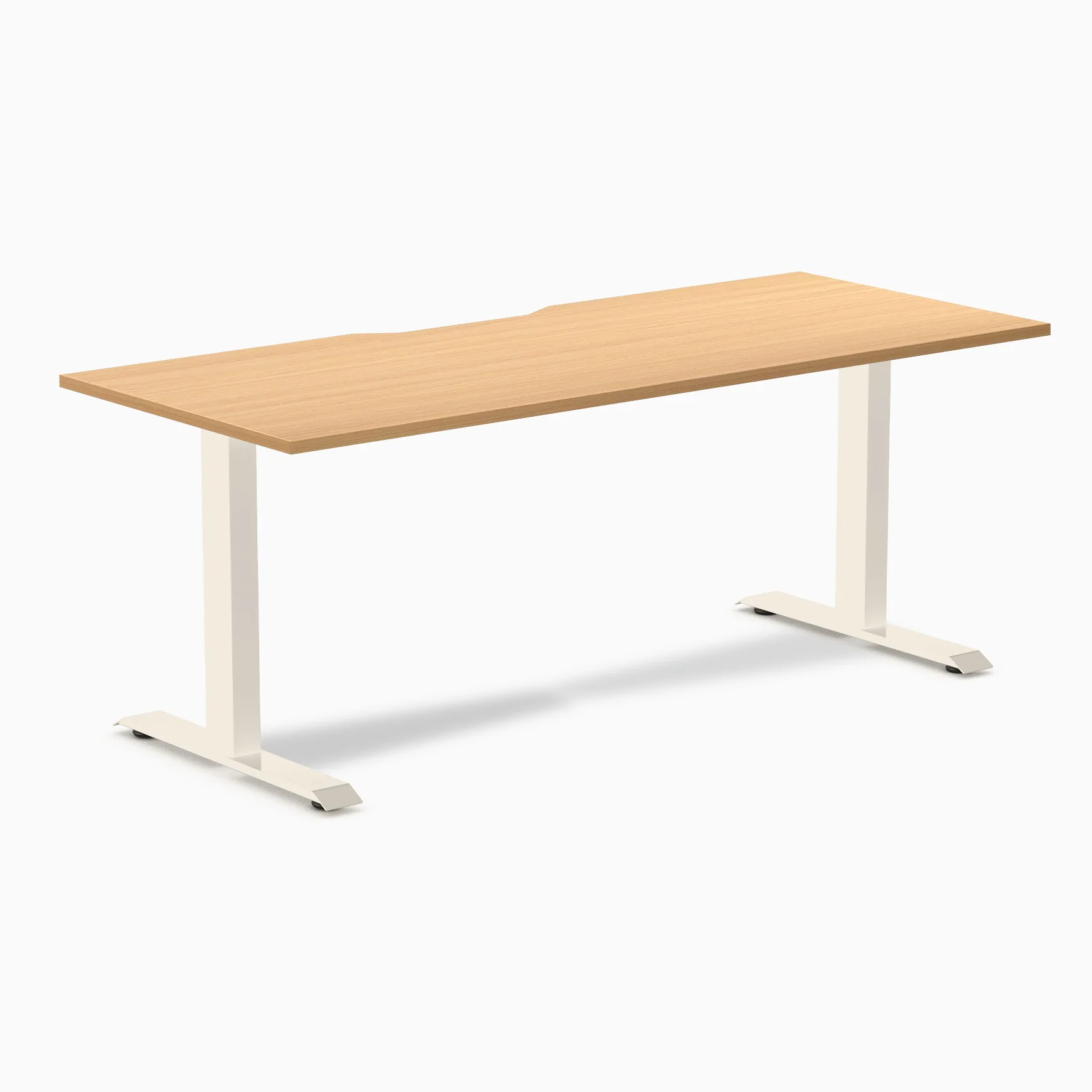 Desky Zero Scalloped Melamine Office Desk - Image 118