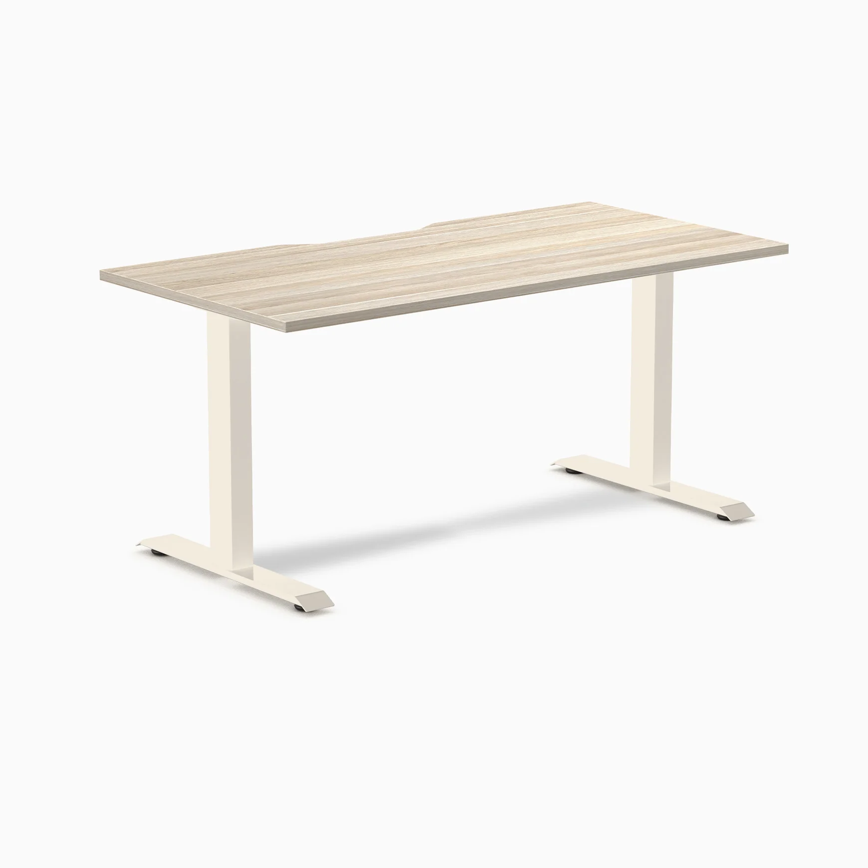 Desky Zero Scalloped Melamine Office Desk - Image 129