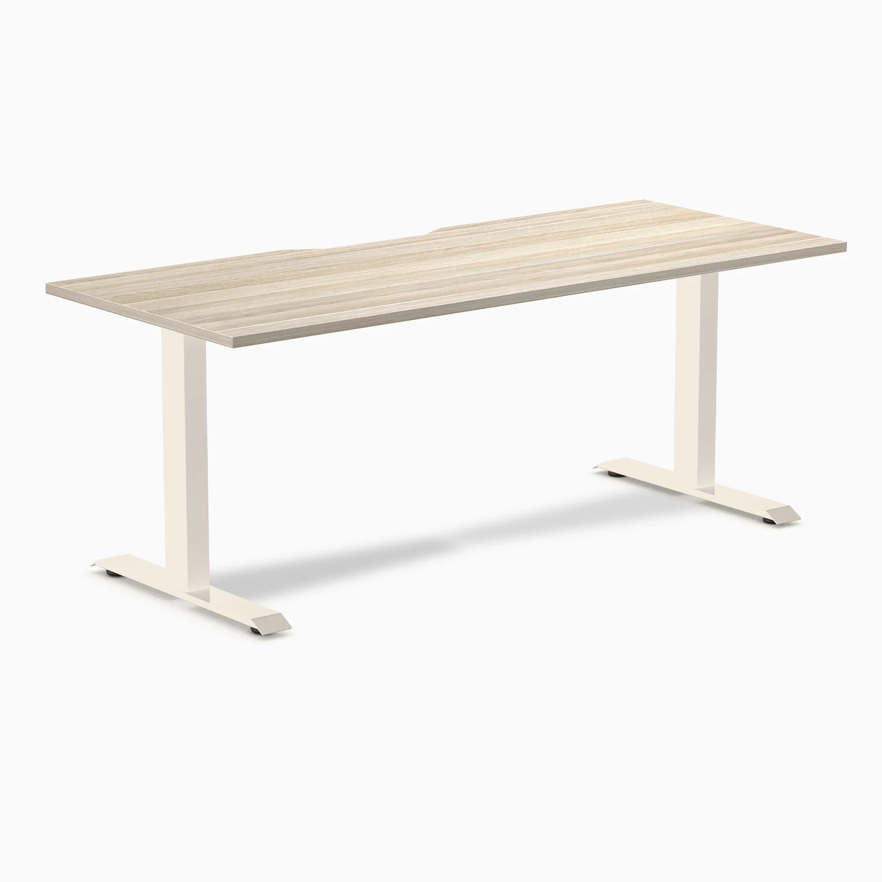 Desky Zero Scalloped Melamine Office Desk - Image 134