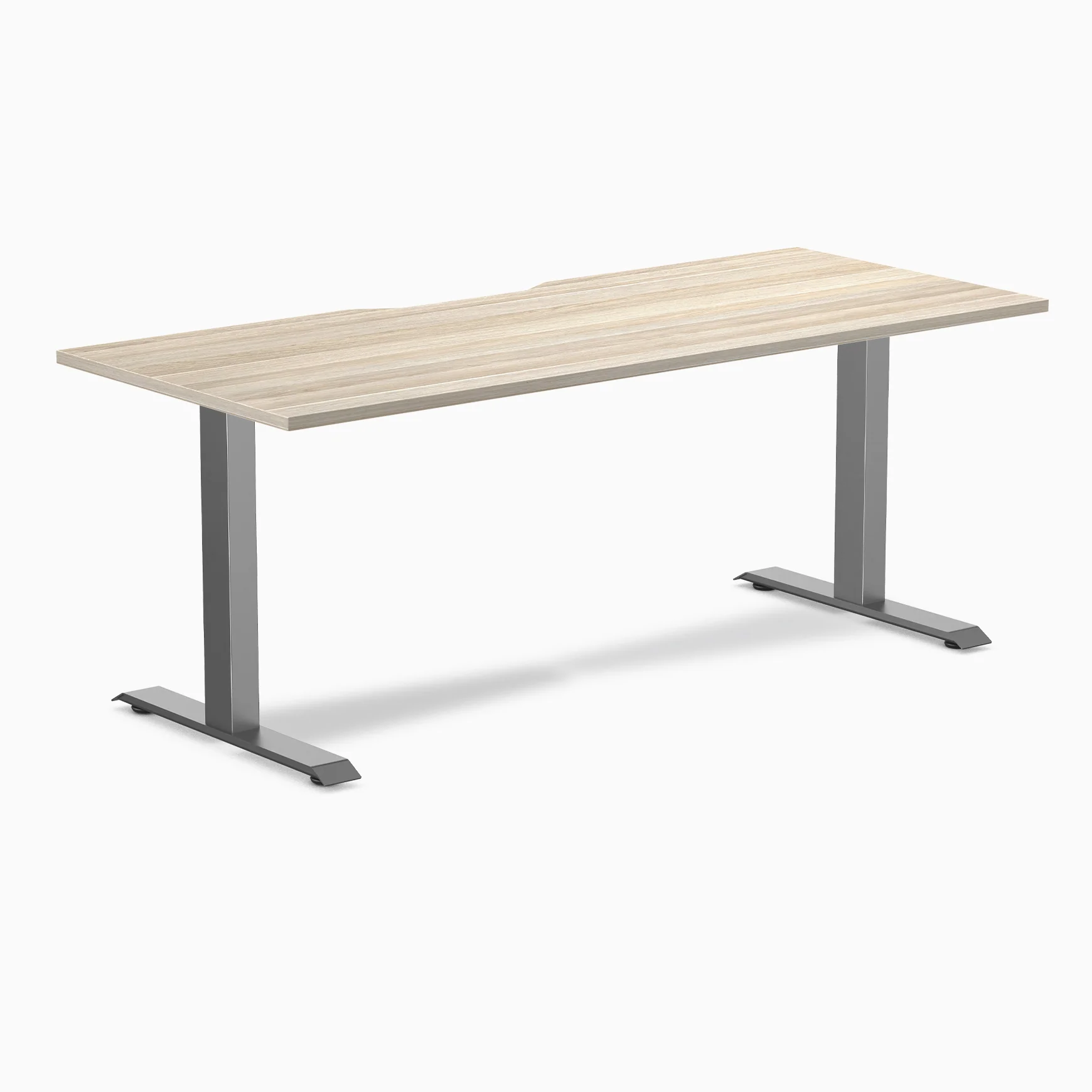 Desky Zero Scalloped Melamine Office Desk - Image 135