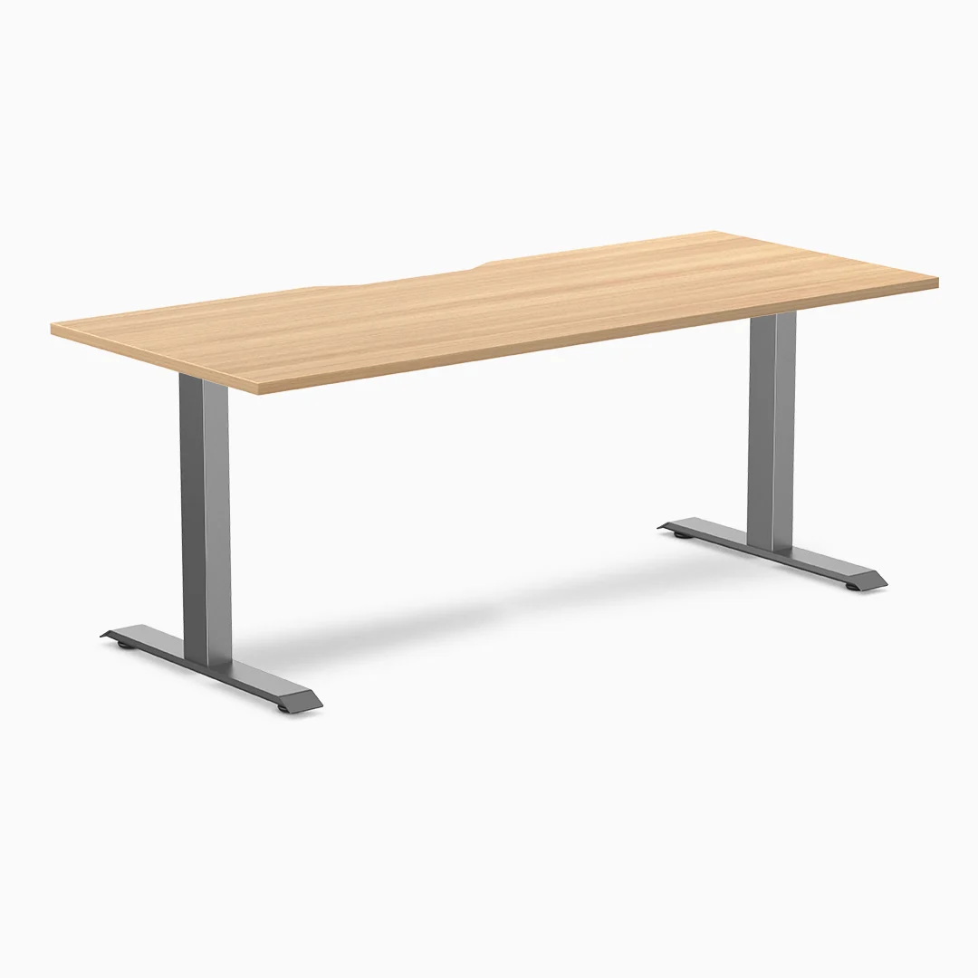 Desky Zero Scalloped Melamine Office Desk - Image 25