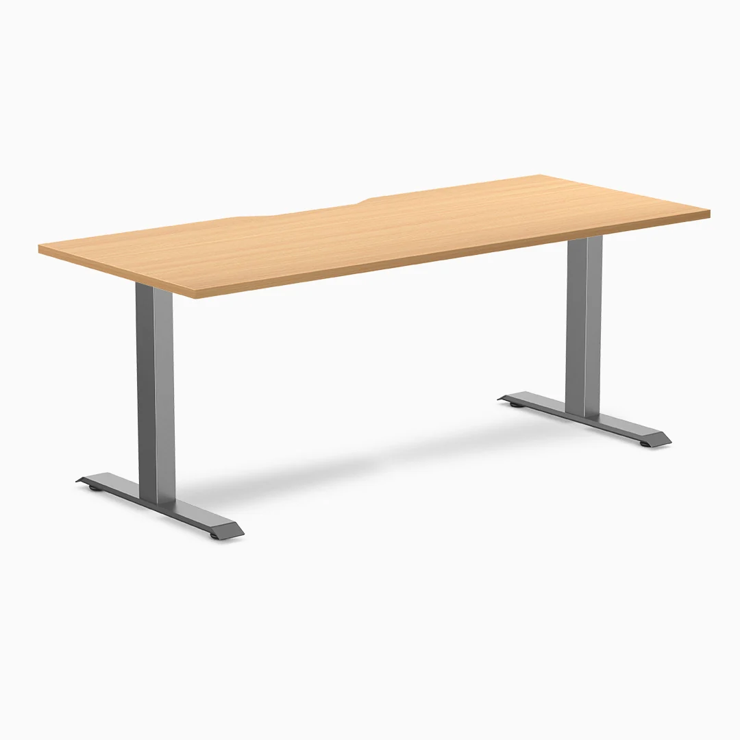 Desky Zero Scalloped Melamine Office Desk - Image 28