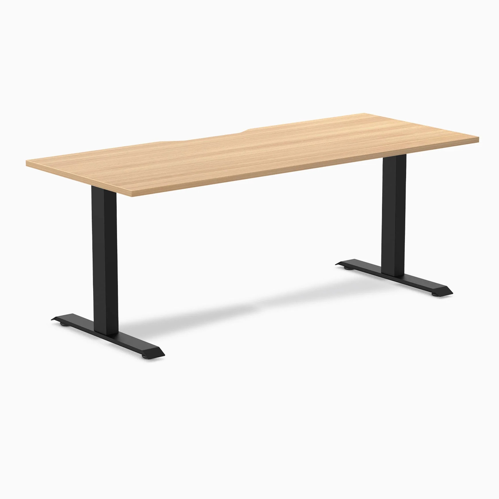 Desky Zero Scalloped Melamine Office Desk - Image 89