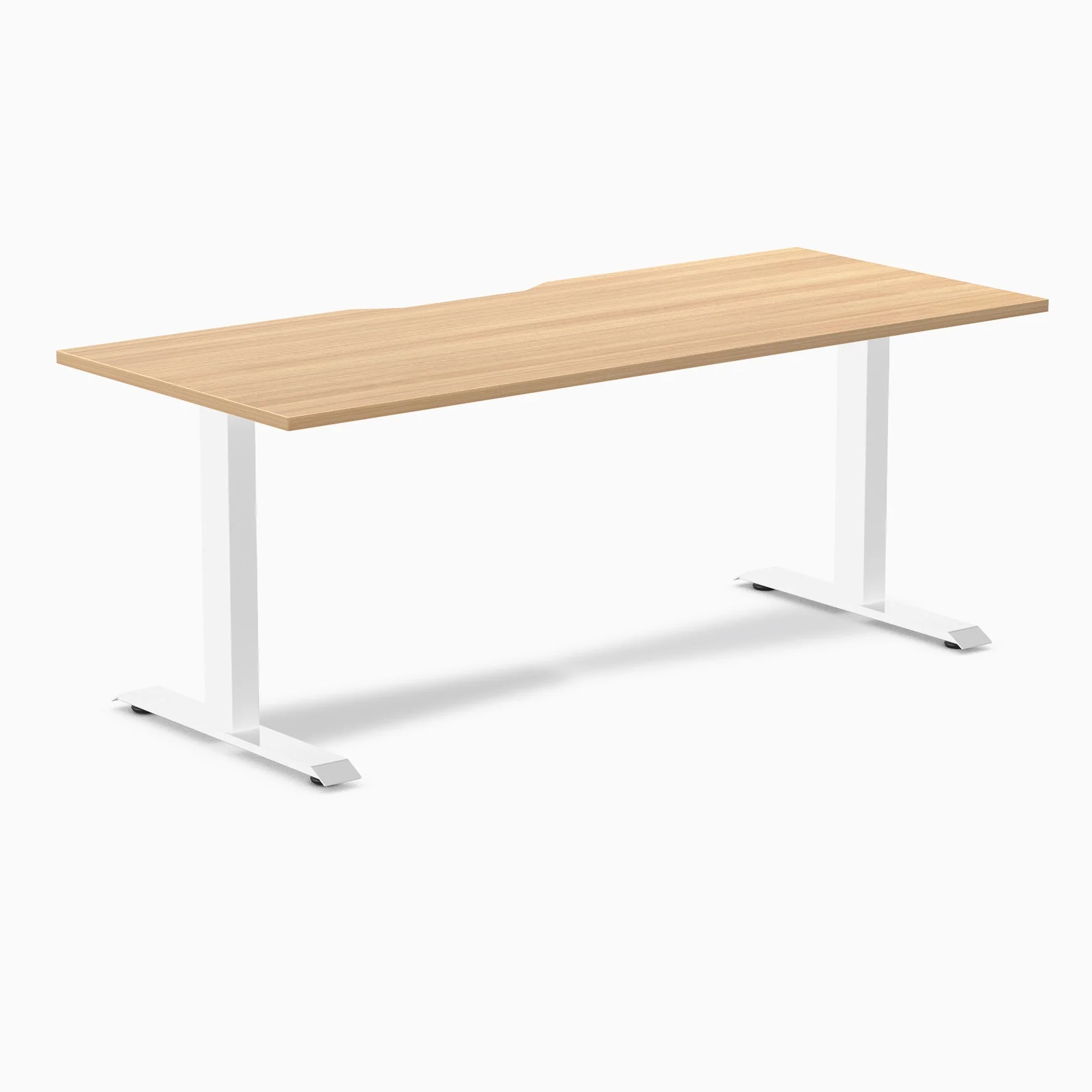 Desky Zero Scalloped Melamine Office Desk - Image 90
