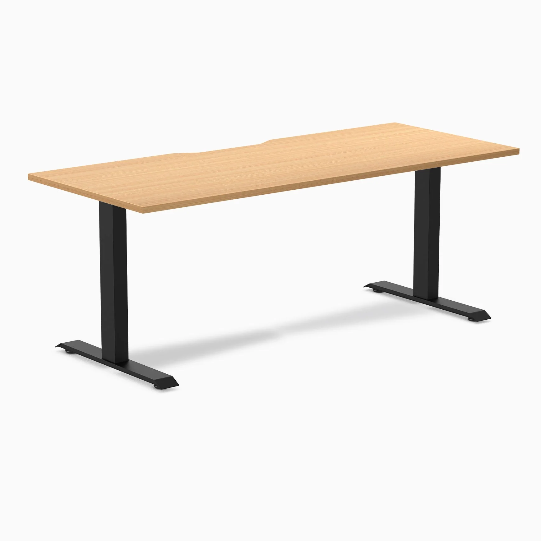 Desky Zero Scalloped Melamine Office Desk - Image 98