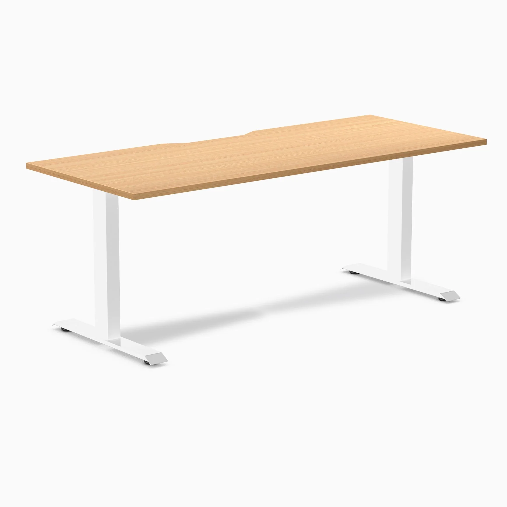Desky Zero Scalloped Melamine Office Desk - Image 99