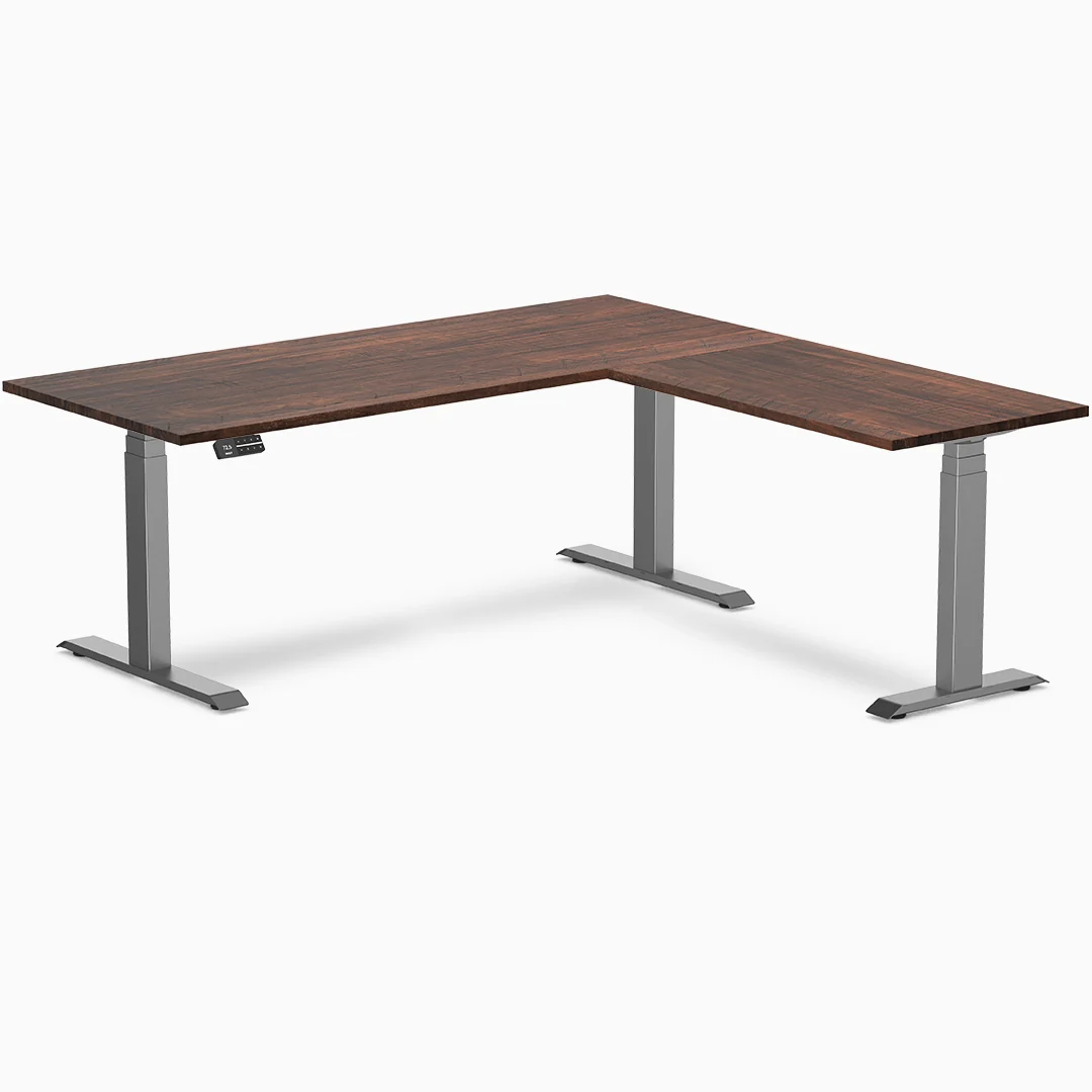 Desky Softwood L-Shape Sit Stand Desk - Image 4