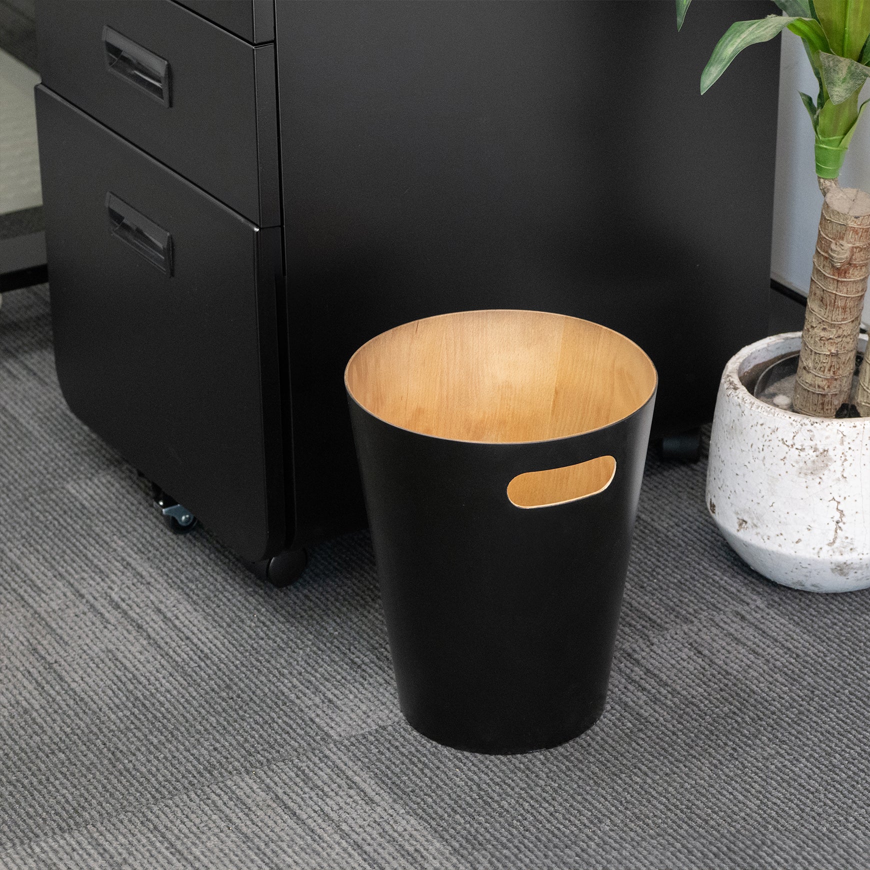 Desky Wooden Rubbish Bin - Image 3