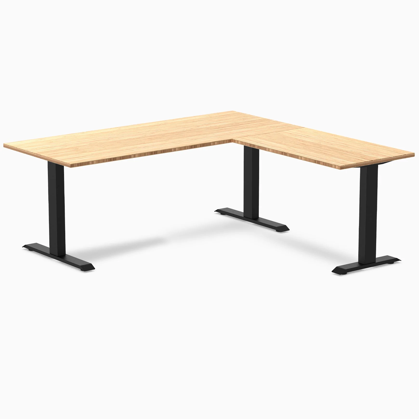 Desky Zero Bamboo L-Shape Office Desk - Image 10