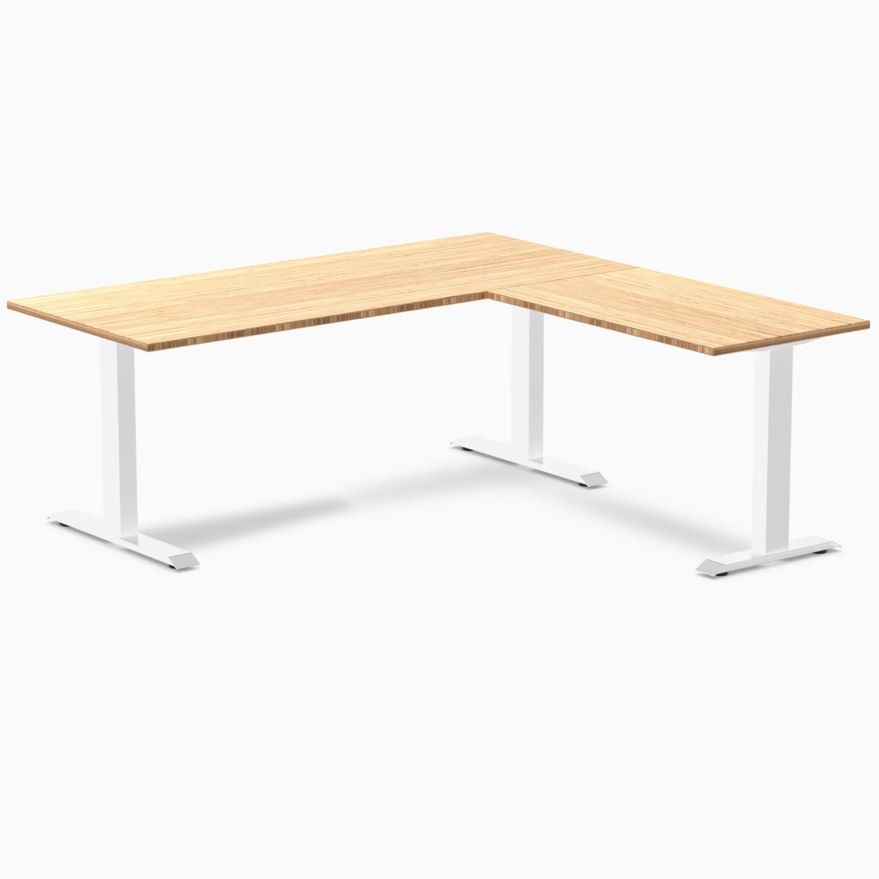 Desky Zero Bamboo L-Shape Office Desk - Image 11