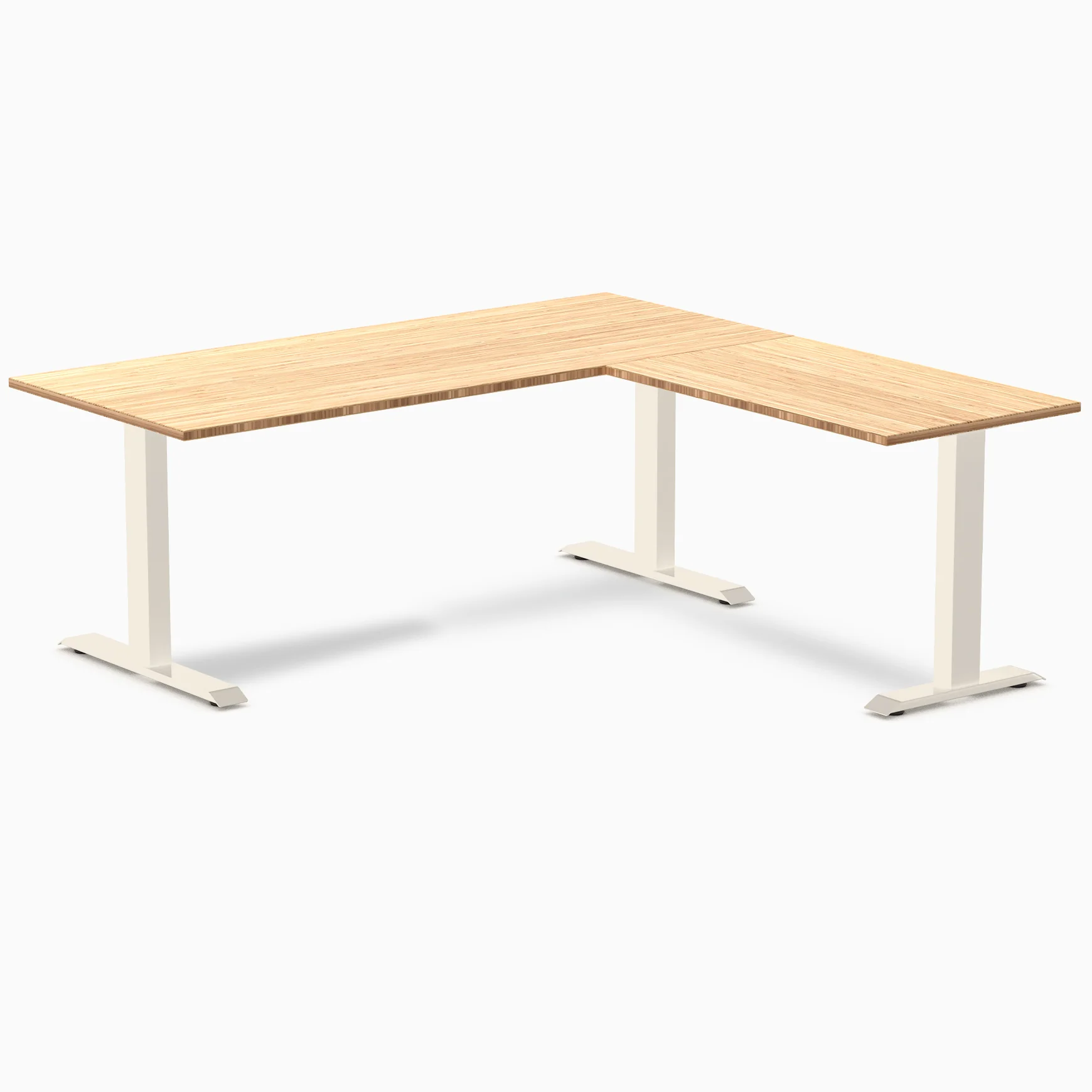 Desky Zero Bamboo L-Shape Office Desk - Image 22