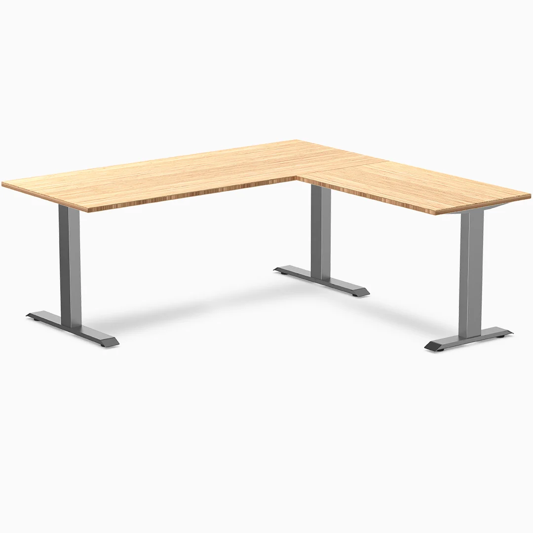 Desky Zero Bamboo L-Shape Office Desk - Image 6
