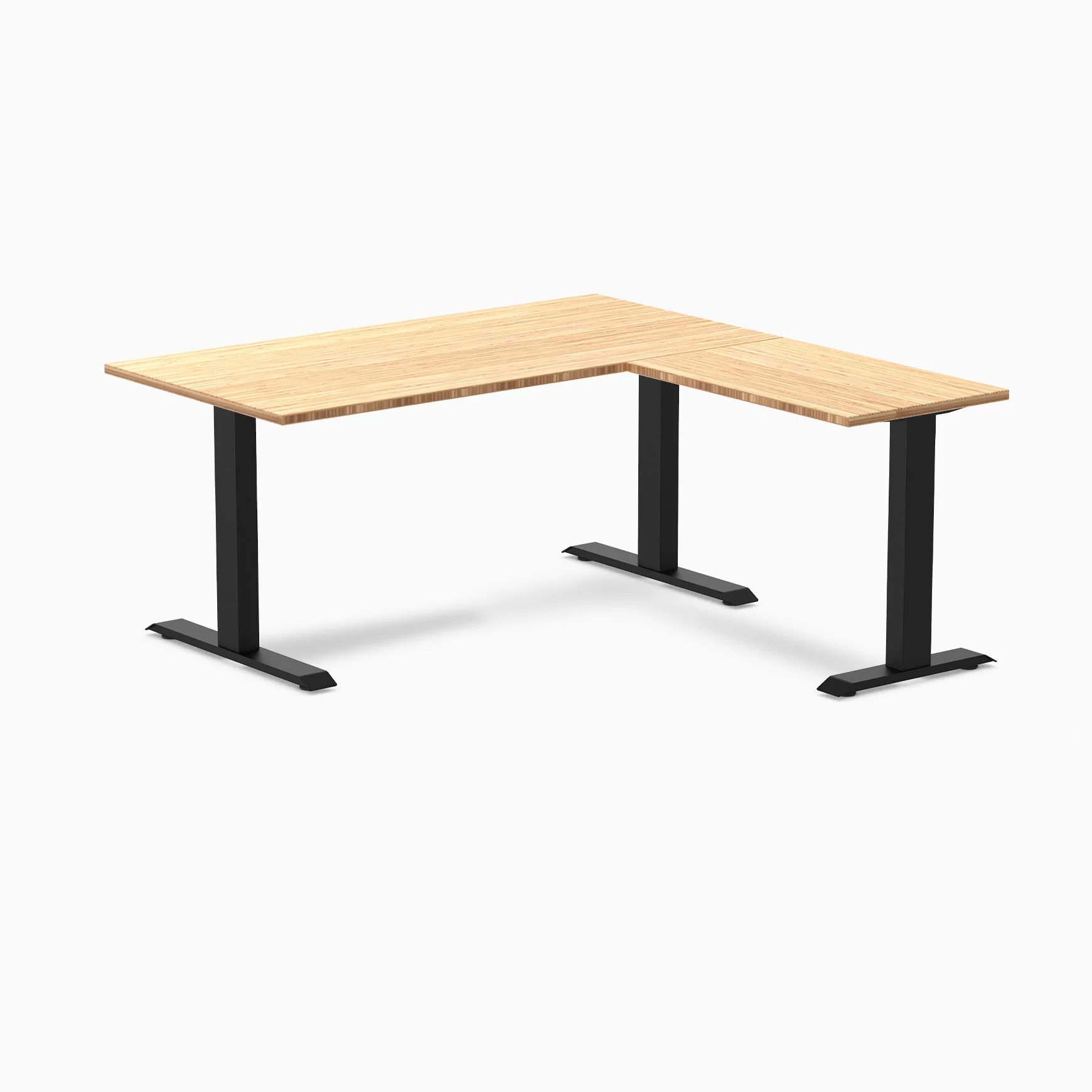 Desky Zero Bamboo L-Shape Office Desk - Image 7