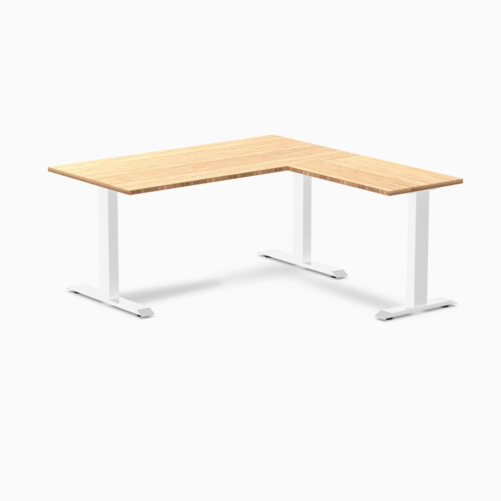 Desky Zero Bamboo L-Shape Office Desk - Image 8