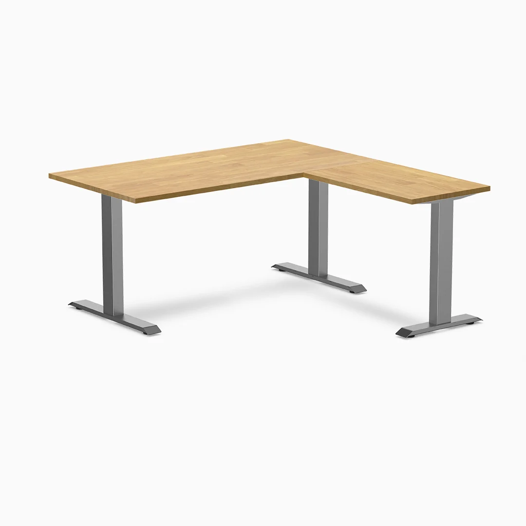 Desky Zero Rubberwood L-Shape Office Desk - Image 12