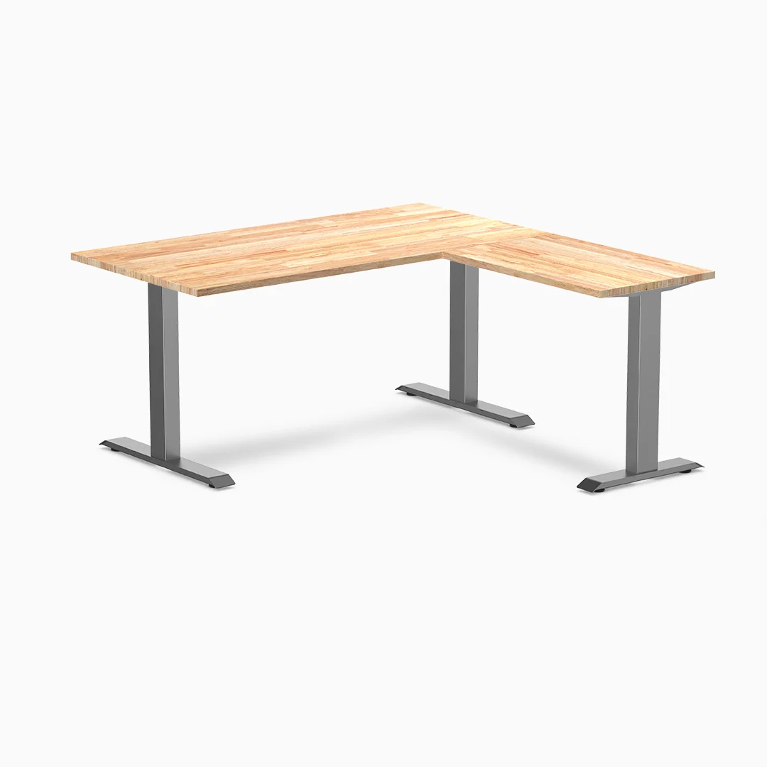 Desky Zero Rubberwood L-Shape Office Desk - Image 14