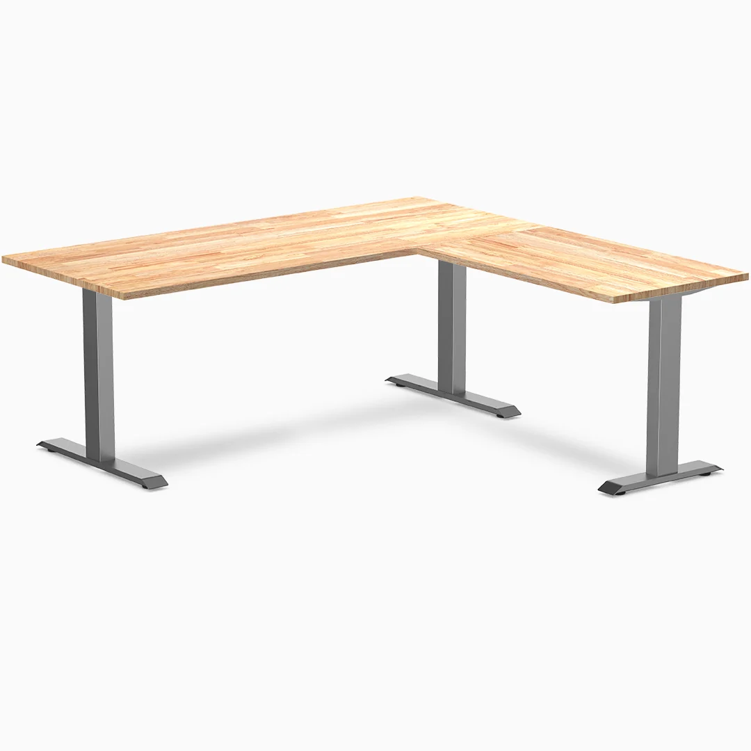 Desky Zero Rubberwood L-Shape Office Desk - Image 15