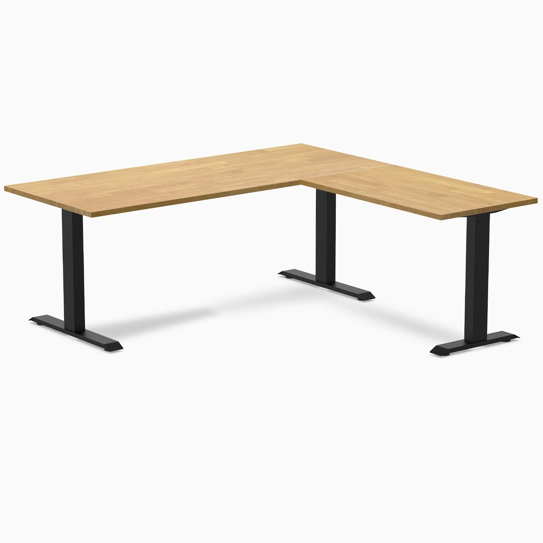 Desky Zero Rubberwood L-Shape Office Desk - Image 31