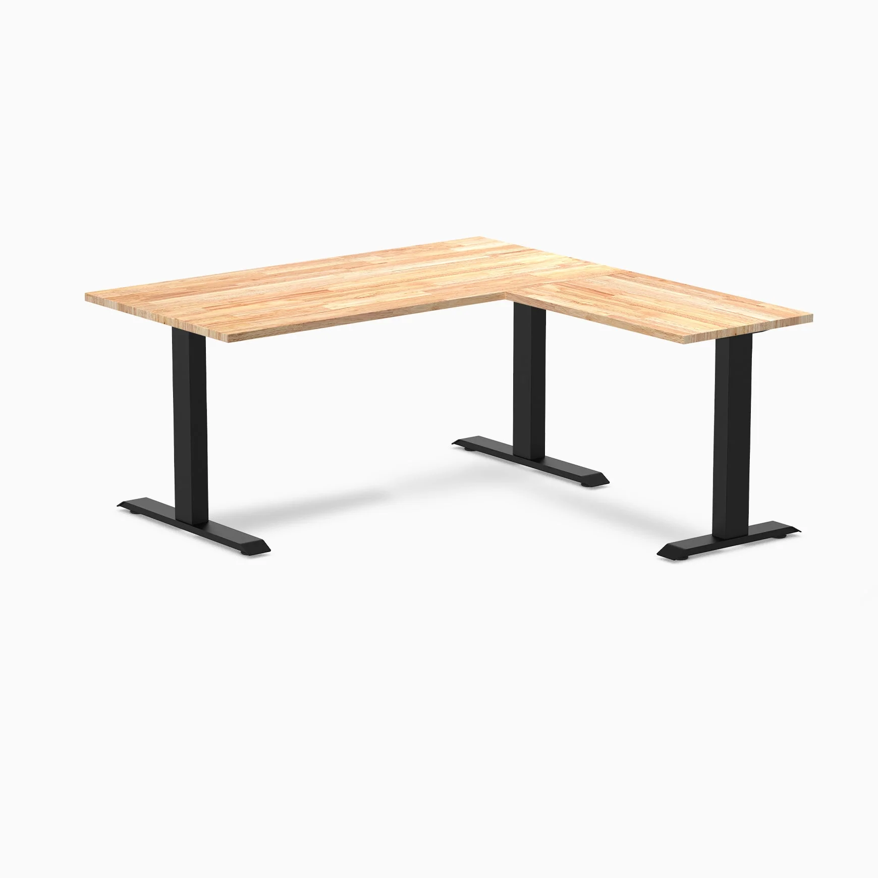 Desky Zero Rubberwood L-Shape Office Desk - Image 34