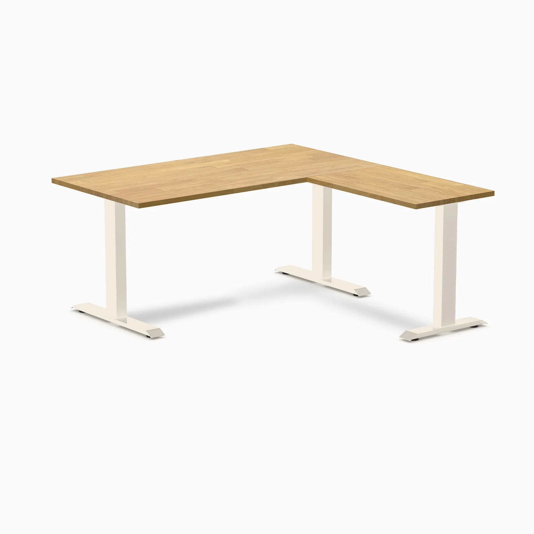 Desky Zero Rubberwood L-Shape Office Desk - Image 40
