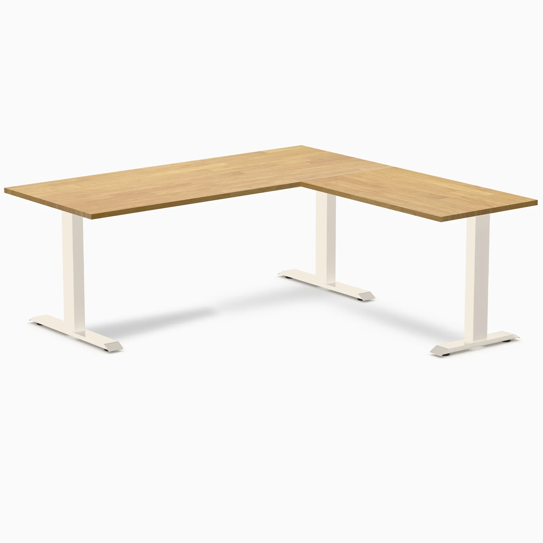 Desky Zero Rubberwood L-Shape Office Desk - Image 41