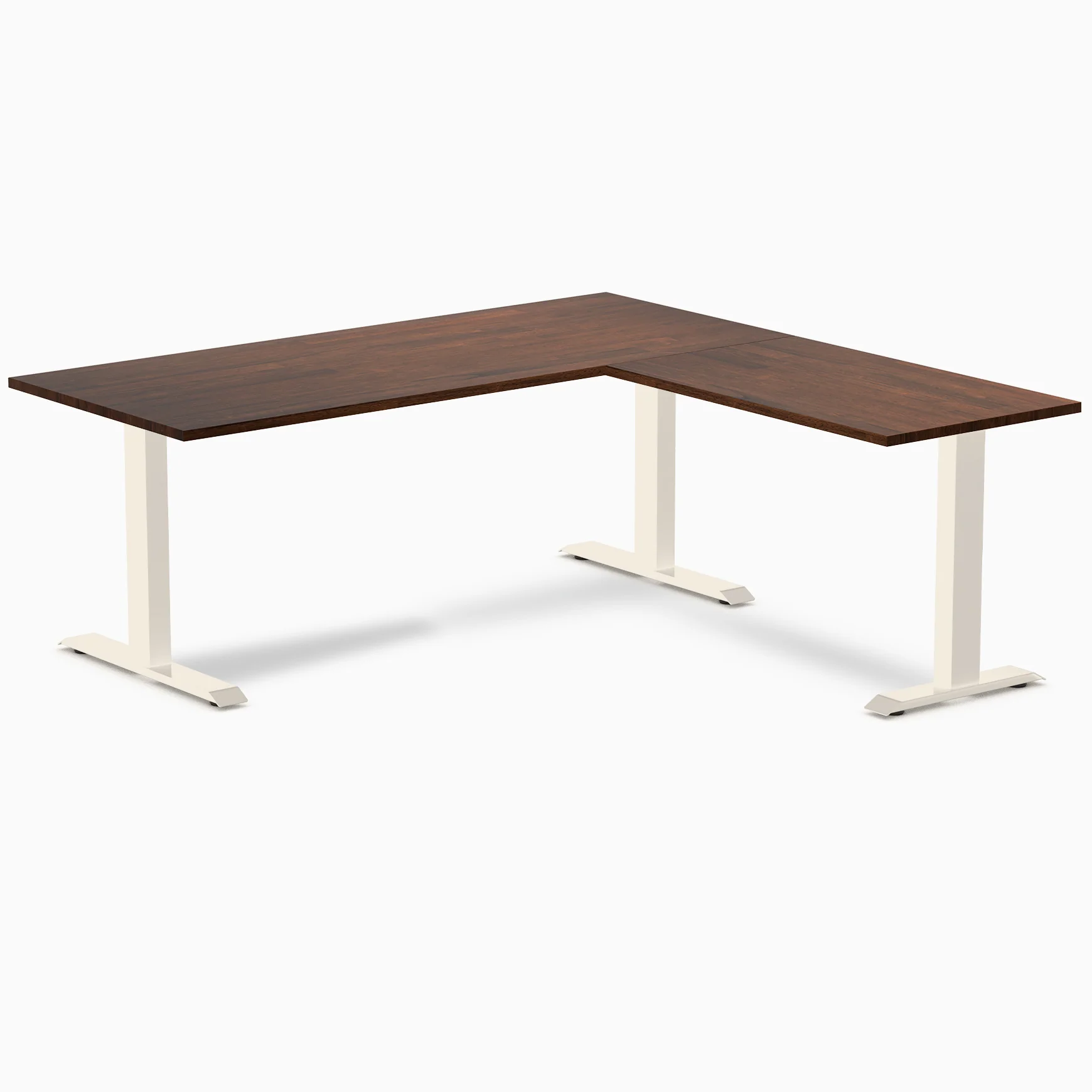 Desky Zero Rubberwood L-Shape Office Desk - Image 43